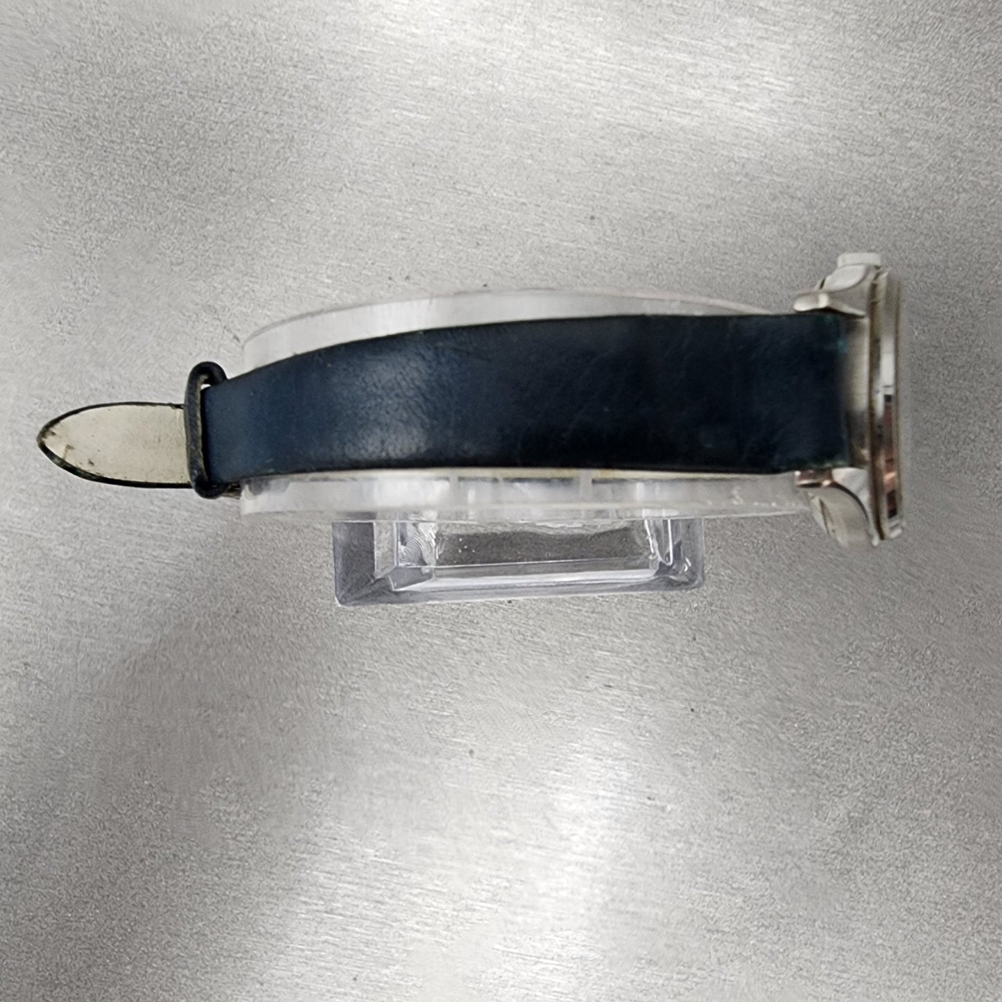 VTG Seiko Watch Women 24mm Blue Dial Silver Tone Round 43-0039 PARTS