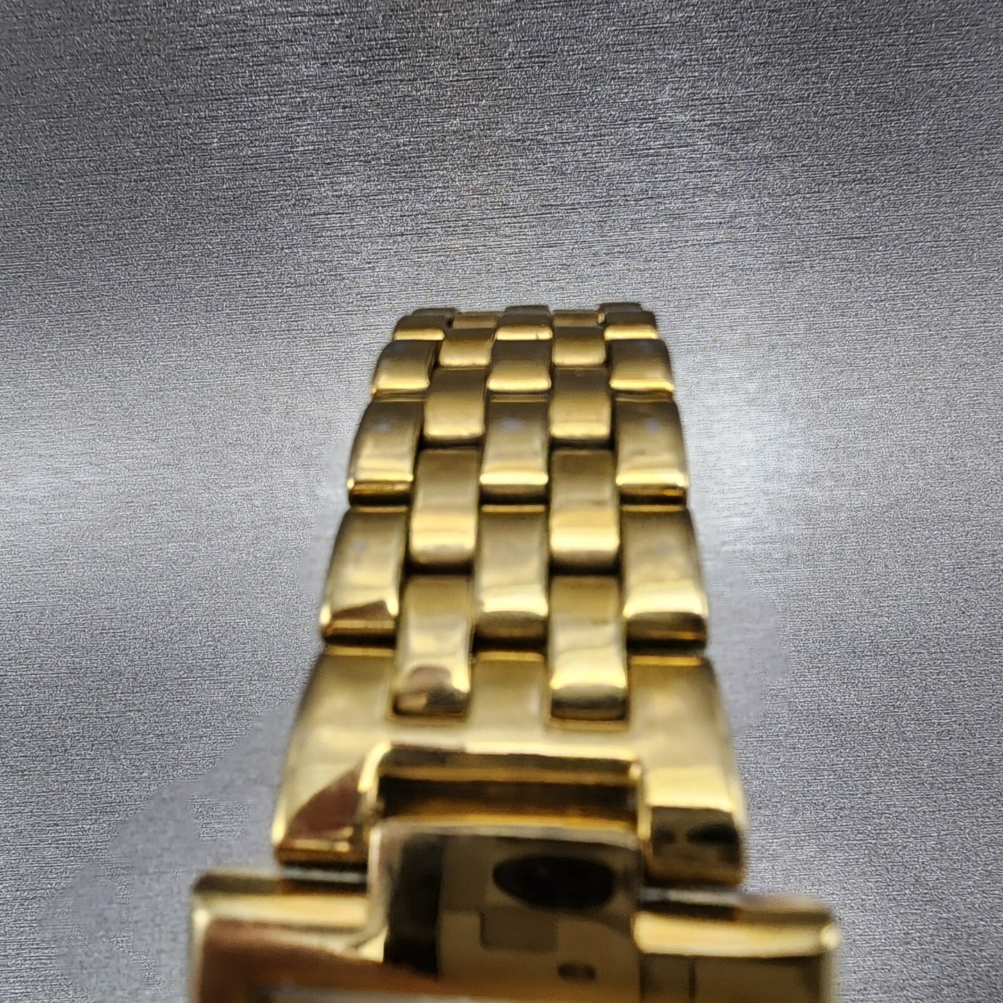 Citizen Tank Watch Men 27mm Champagne Dial Gold Tone Rectangle New Battery