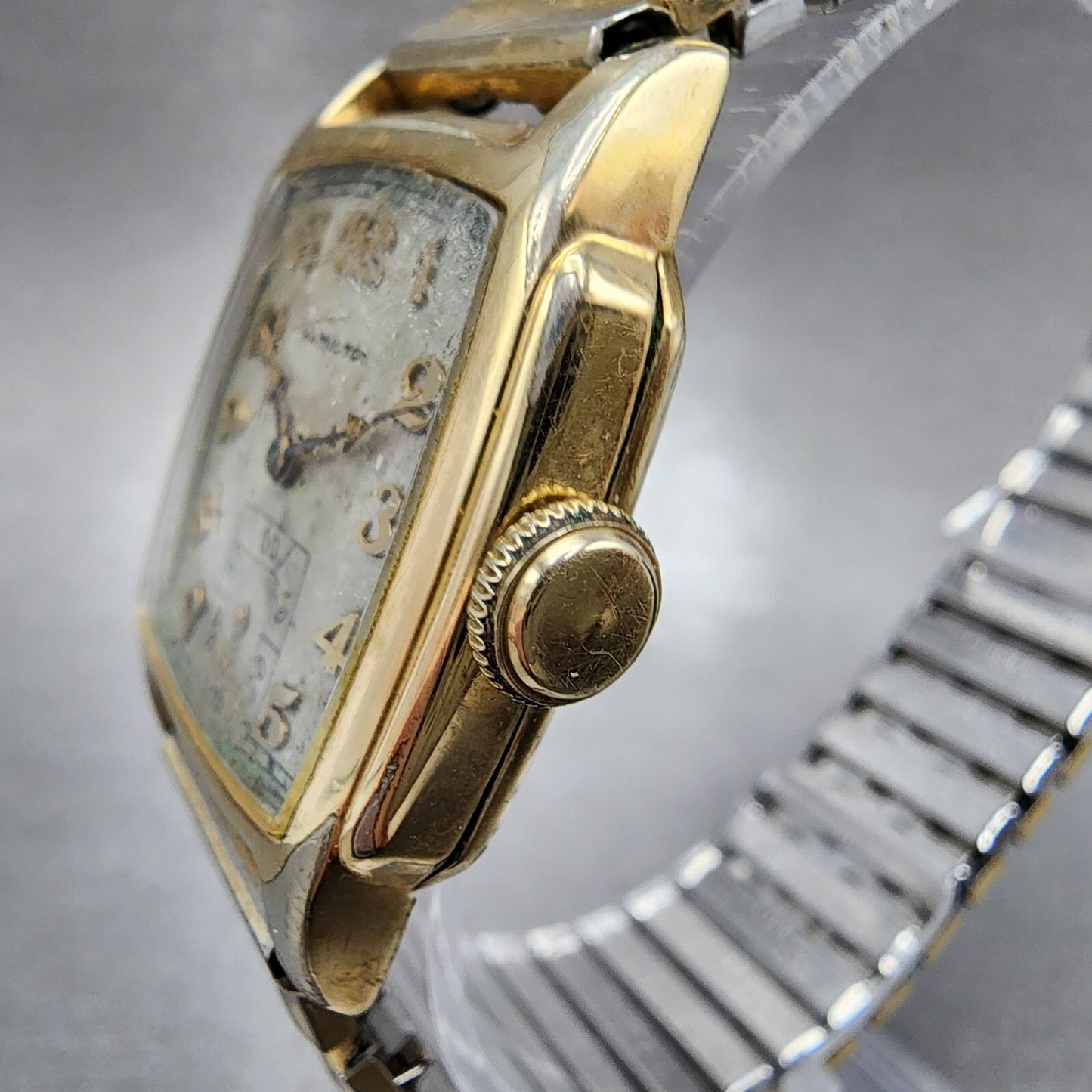 VTG Hamilton Scott Watch Men 27mm Cream Dial 10K Gold Filled Cal 987 Runs