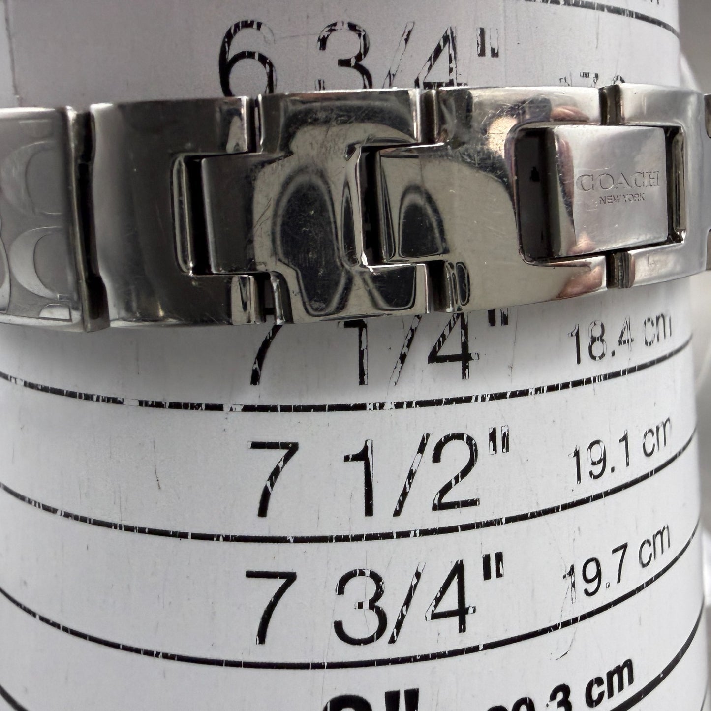 Coach Delancey Watch Women 28mm Silver Dial Steel Round New Battery10