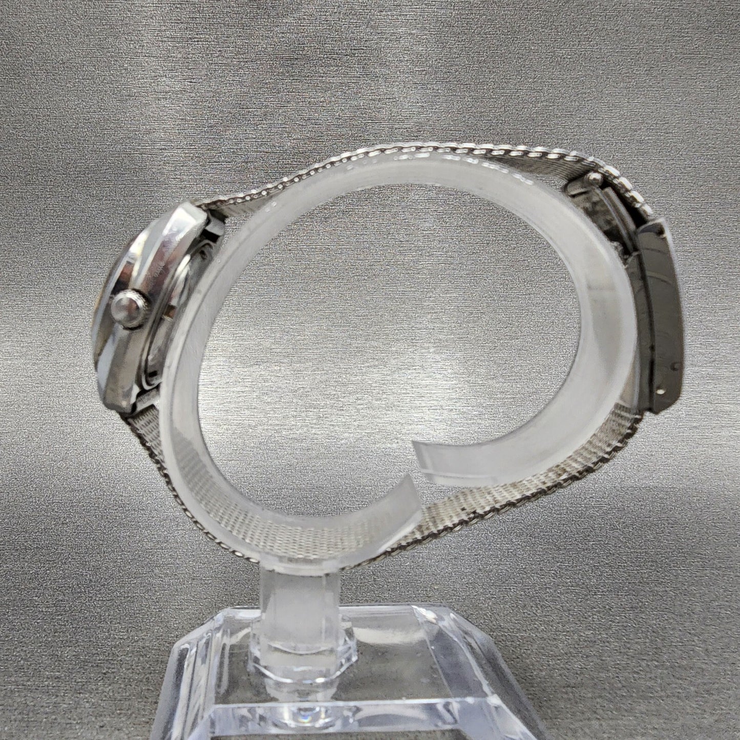 Seiko Automatic Watch Women 28mm Silver Dial Silver Tone Date 2205-0030 Runs