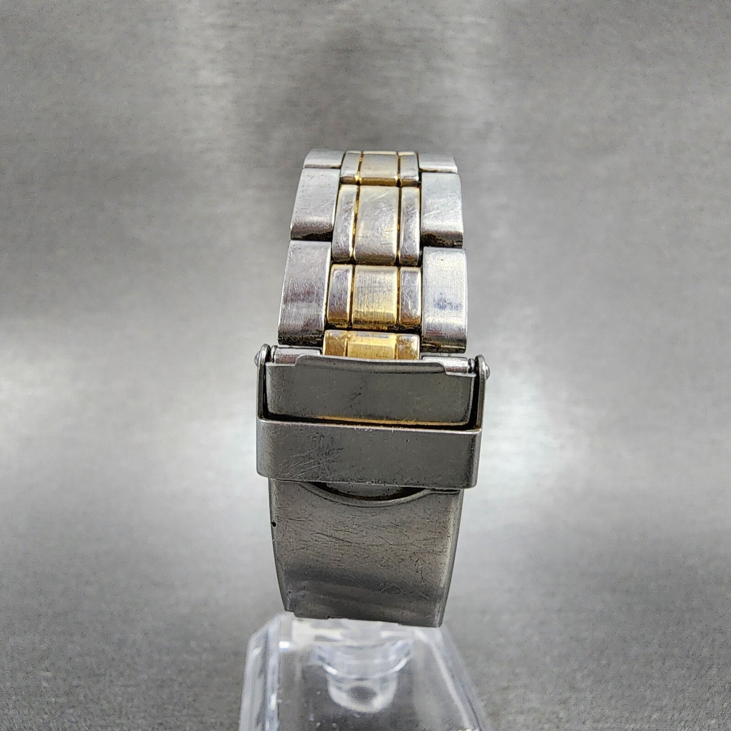 Seiko Tank Watch Men 26mm Champagne Dial Two Tone V701-5e40 New Battery