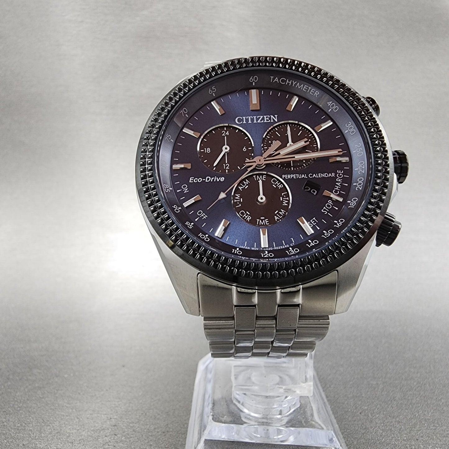 Citizen Eco-Drive Chronograph Classic Watch Men 43mm Blue Dial Steel BL5568-54L
