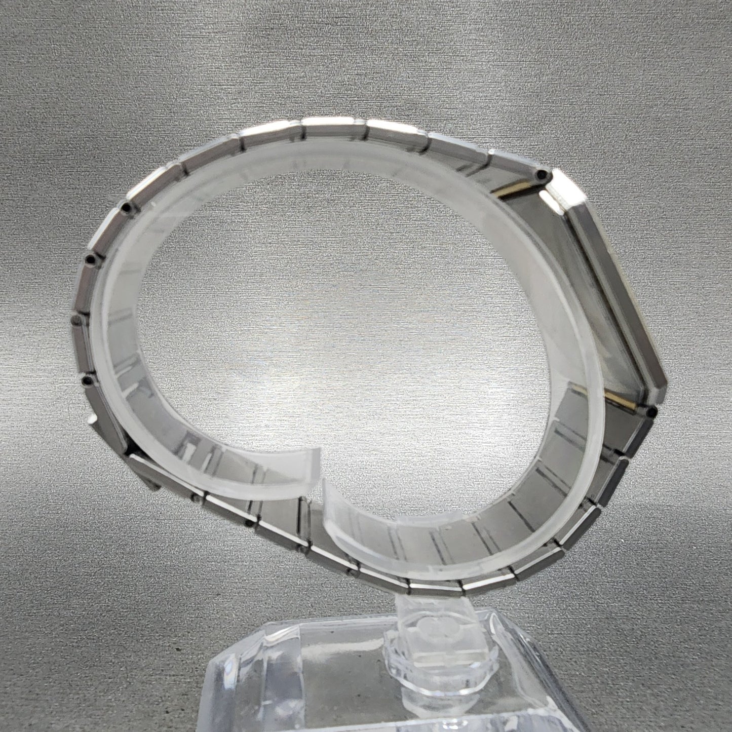Seiko Lassale Tank Watch Men 28mm Silver Dial Two Tone 9300-5559 New Battery