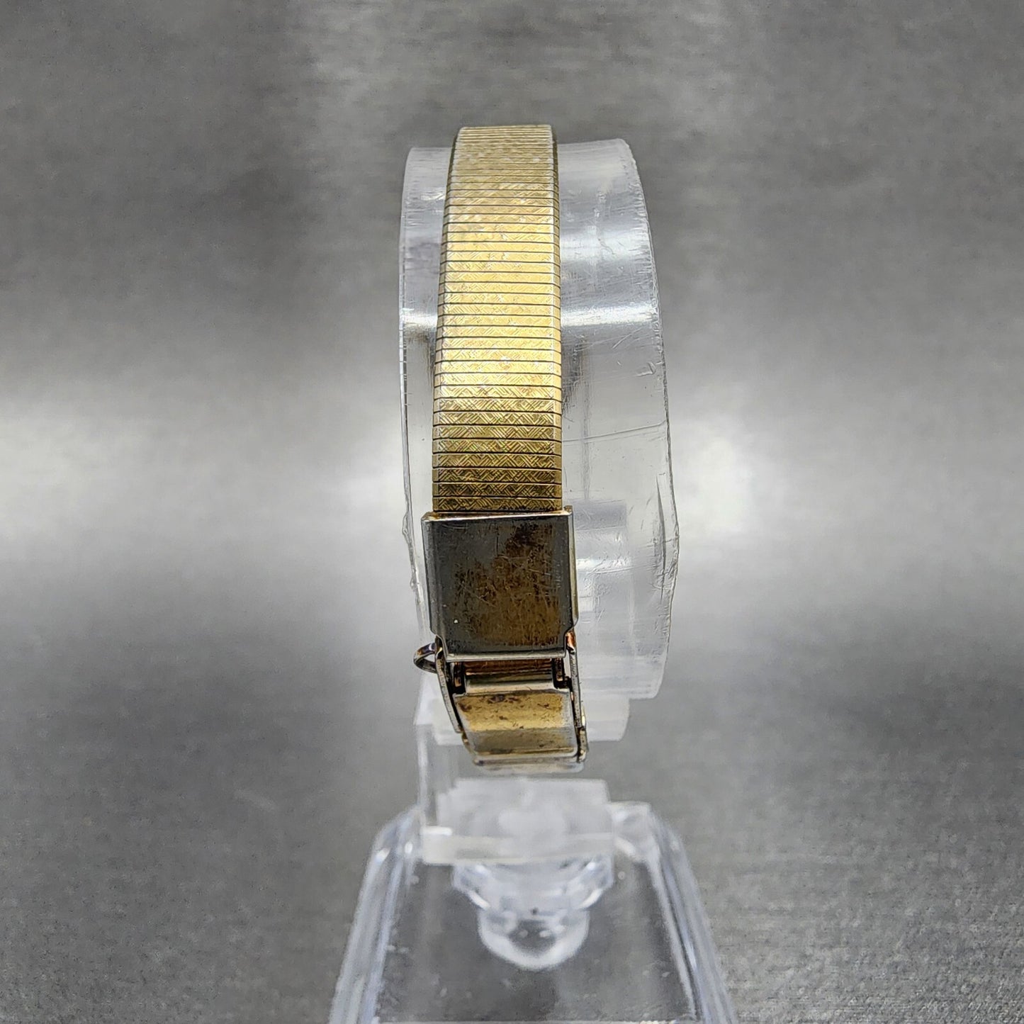 VTG Citizen Seven Watch Women 16mm Champagne Dial Gold Tone Rectangle New Batt