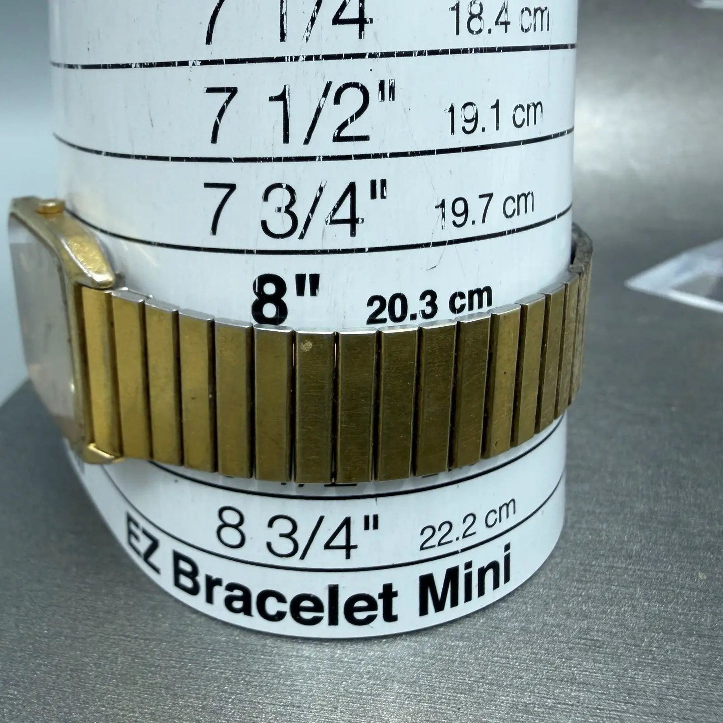 Seiko tank Watch Men 26mm Champagne Dial Gold Tone Rectangle 7430-5309 New Batt10