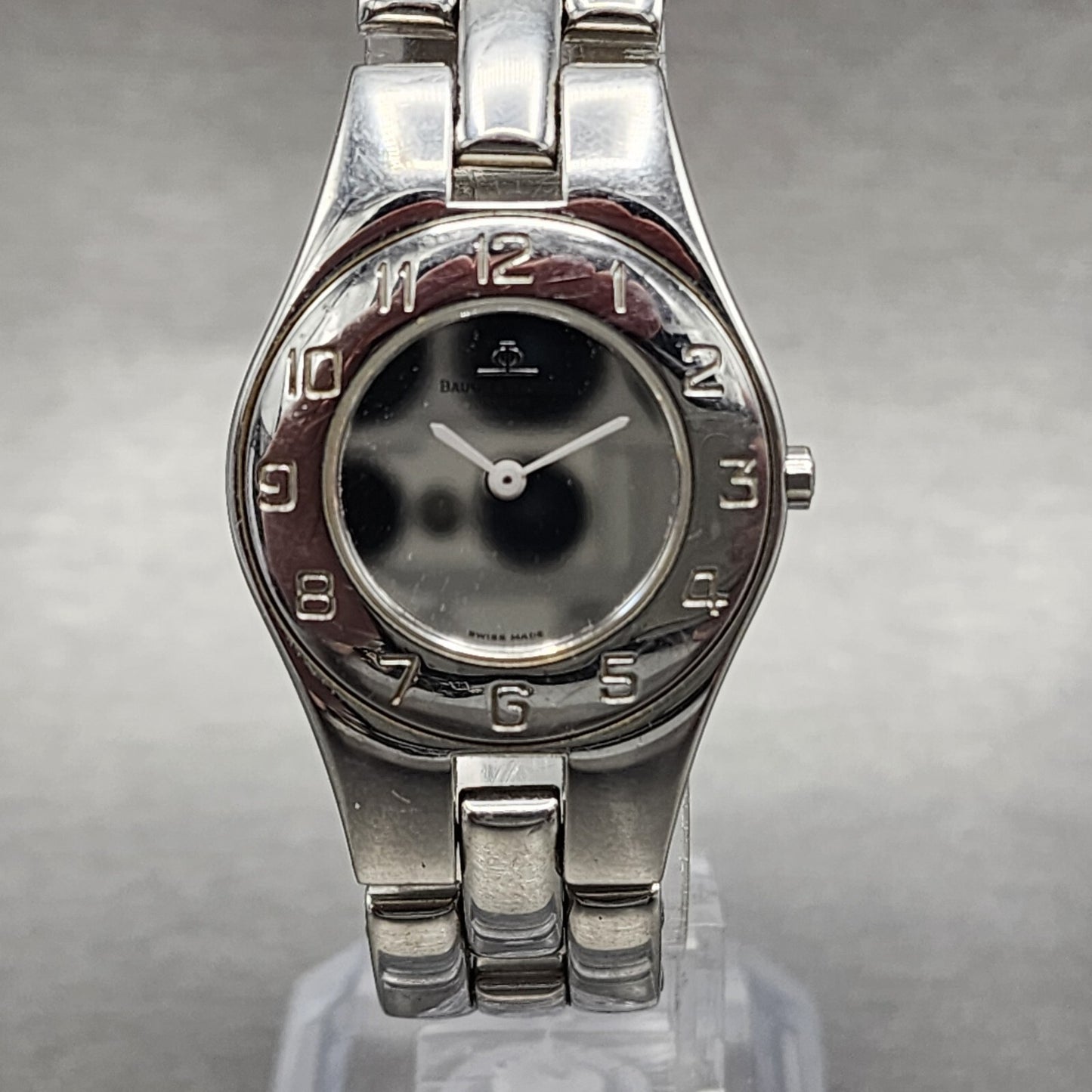 Baume Mercier Linea Watch Women 27mm Silver Dial Steel Round MVO45182 New Batt