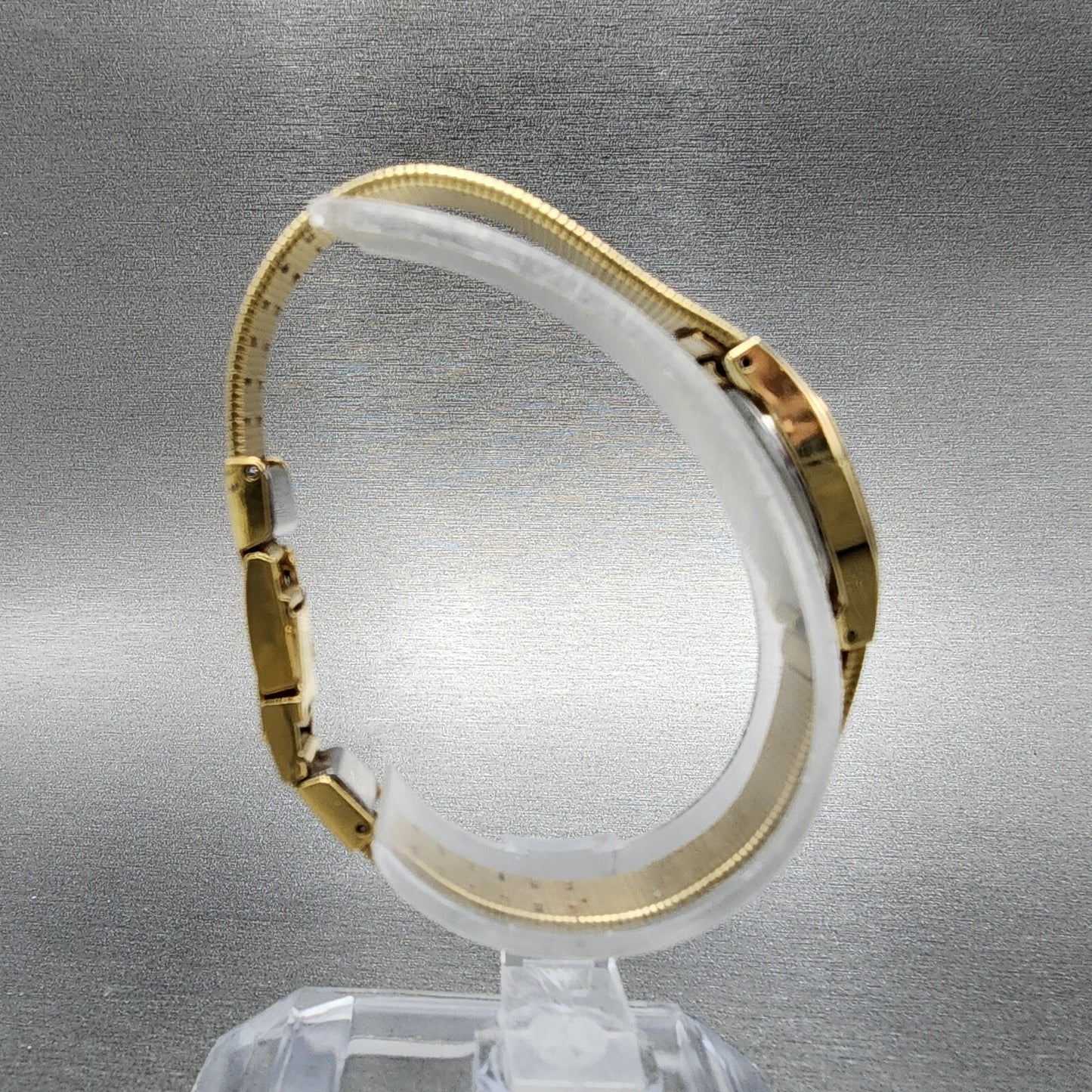 Seiko Watch Women 16mm champange Dial Gold Tone Octagon 2C20-5569 New Battery