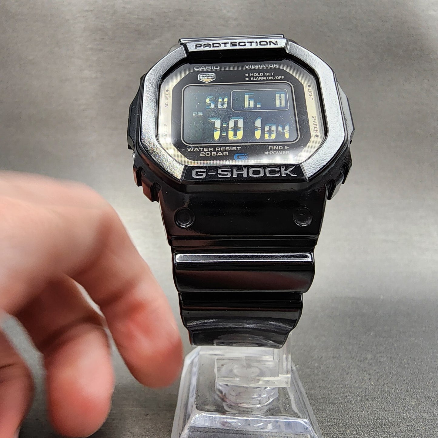 Casio G-Shock GB-5600AA Watch Men 43mm Digital Black Tone Bluetooth New Battery