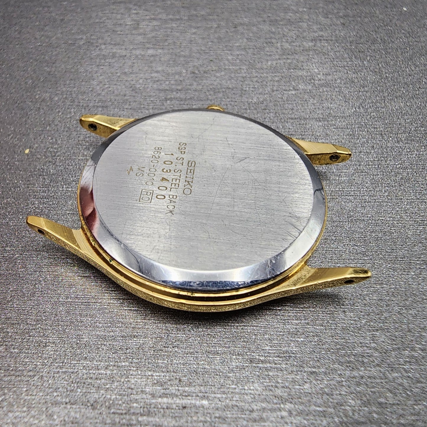 Seiko Watch Men 32mm Gold Dial Gold Tone Round 86200010 PARTS11