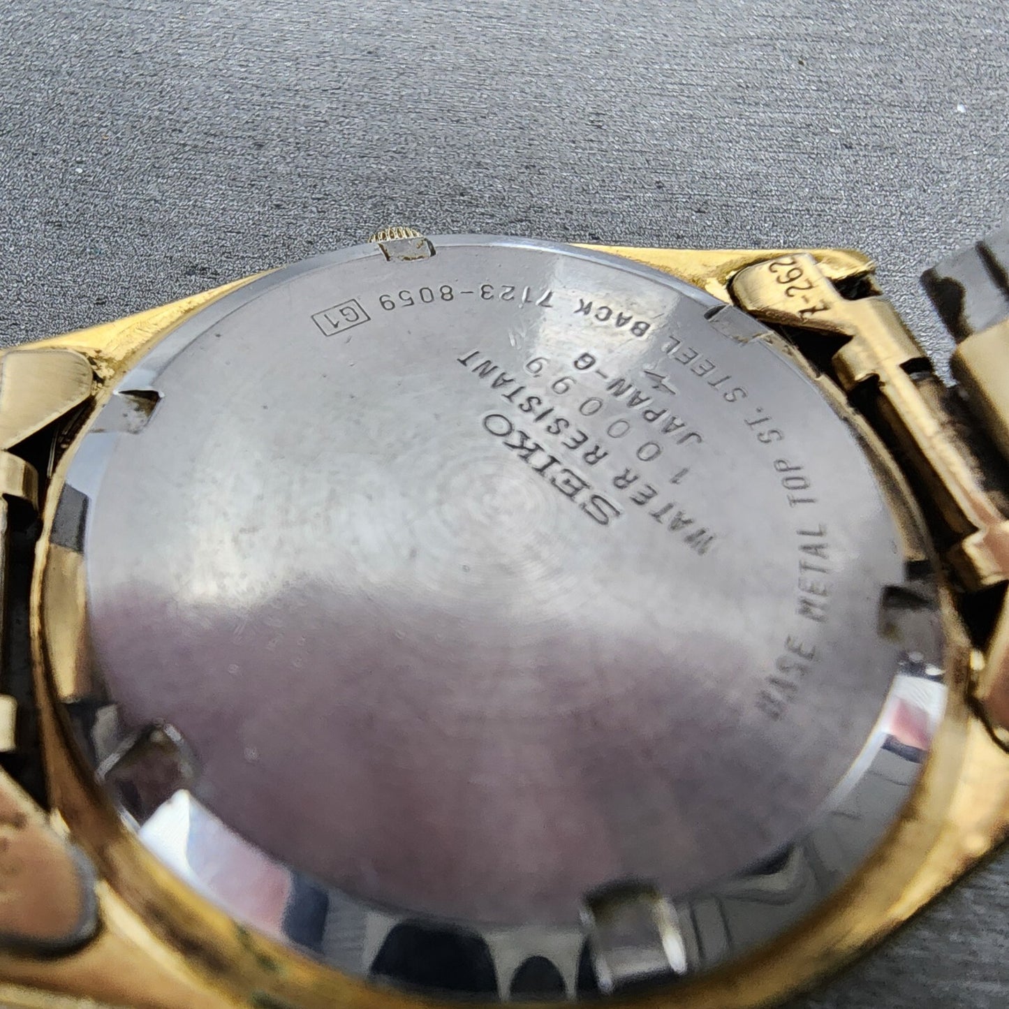 Seiko SQ President Watch Men 36mm Gold Dial Gold Plated Daydate Round NewBat C89