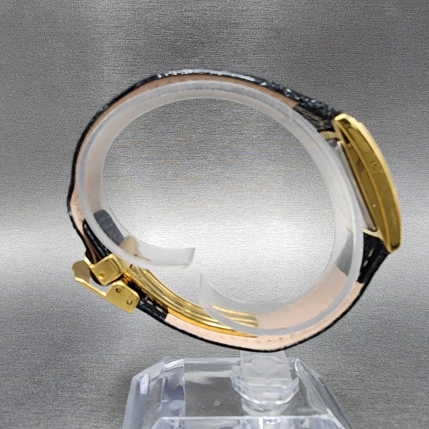 JBK Jacqueline Kennedy Tank Watch Women 22mm White Dial Gold Tone Rectangle Runs