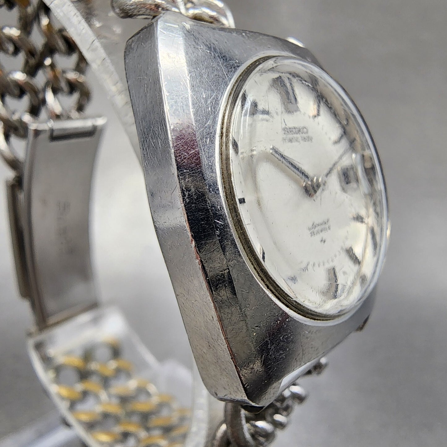 Seiko Matic Lady Special Watch Women 25mm Silver Dial Silver Tone Date Runs