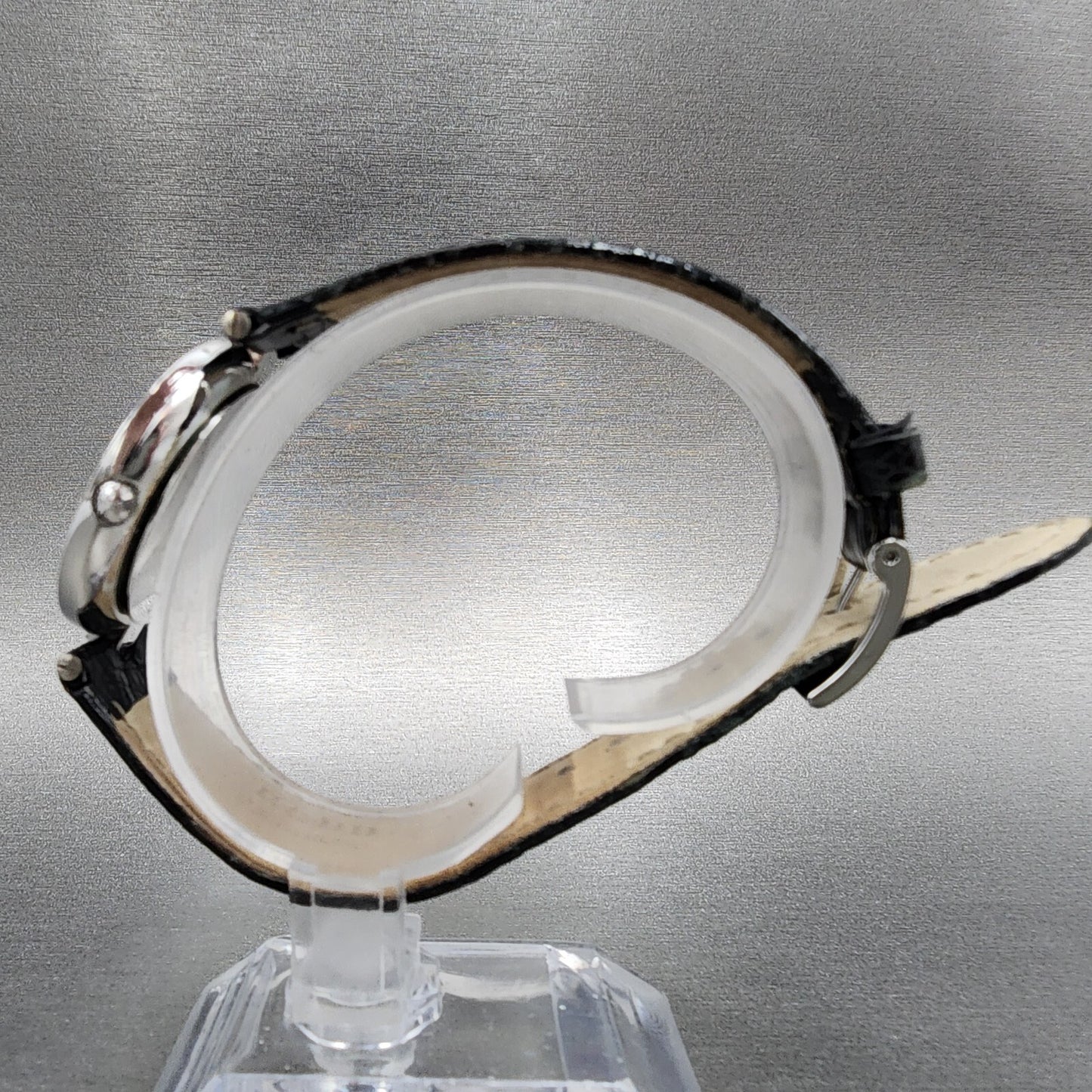 Rado Florence Watch Men 32mm Silver Dial Steel Date Round NO CRYSTAL New Batt