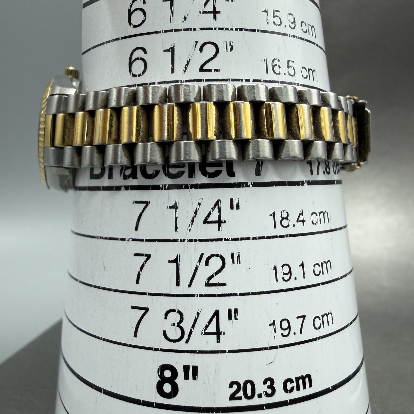 Wittnauer Watch Women 24mm Black Dial Two Tone Date Round 9565 New Battery VTG10
