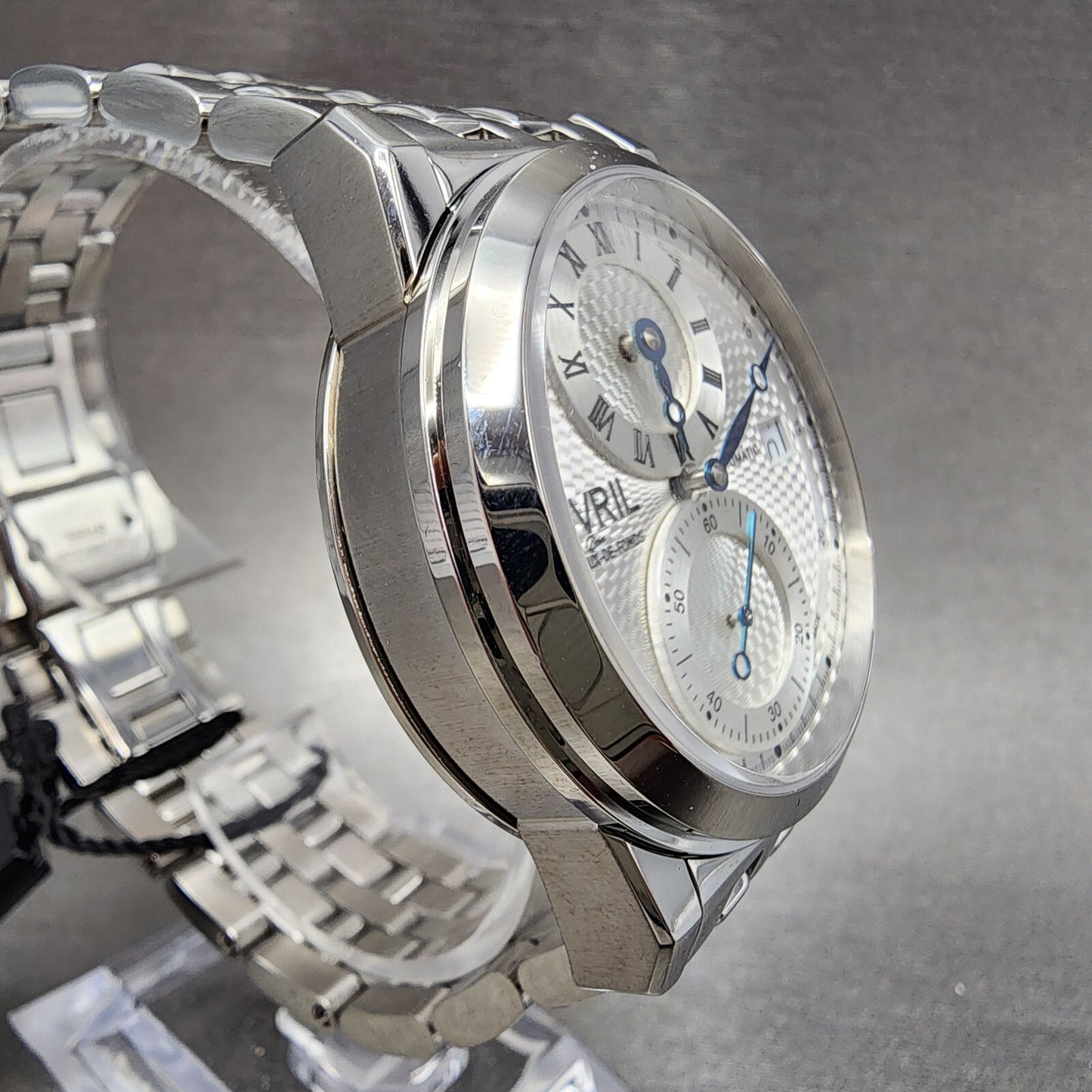 Gevril Gramercy Watch Men 39mm Silver Dial Stainless Steel Date Automatic 24011