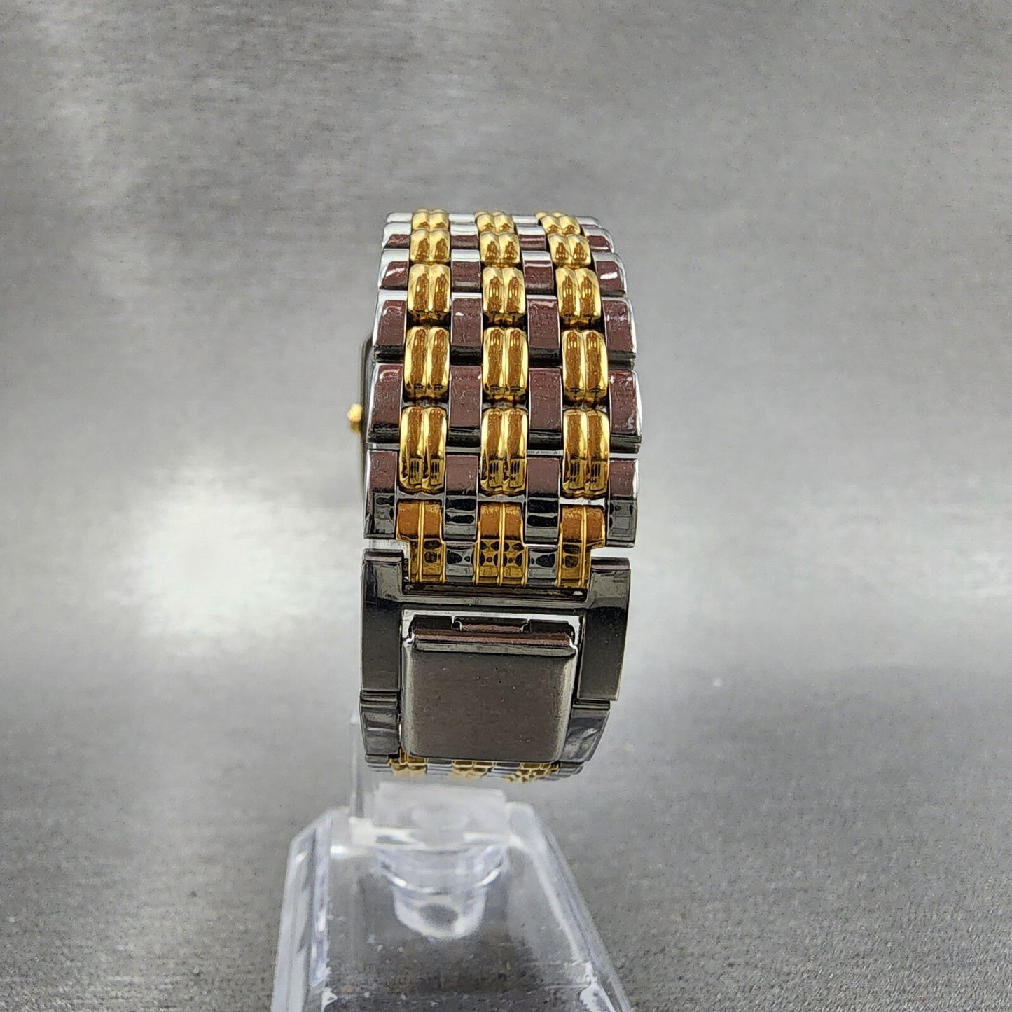 Seiko Tank Watch Men 27mm White Dial Two Tone 5y30-5d60 PARTS