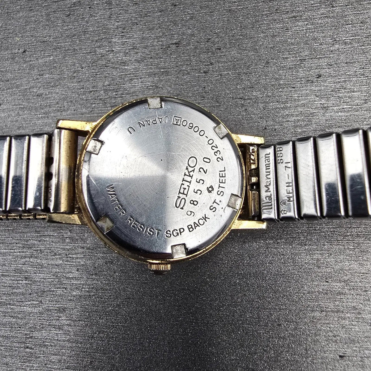 Seiko Watch Women 23mm Silver Dial Gold Tone Round 2320-0060 New Battery Vintage10