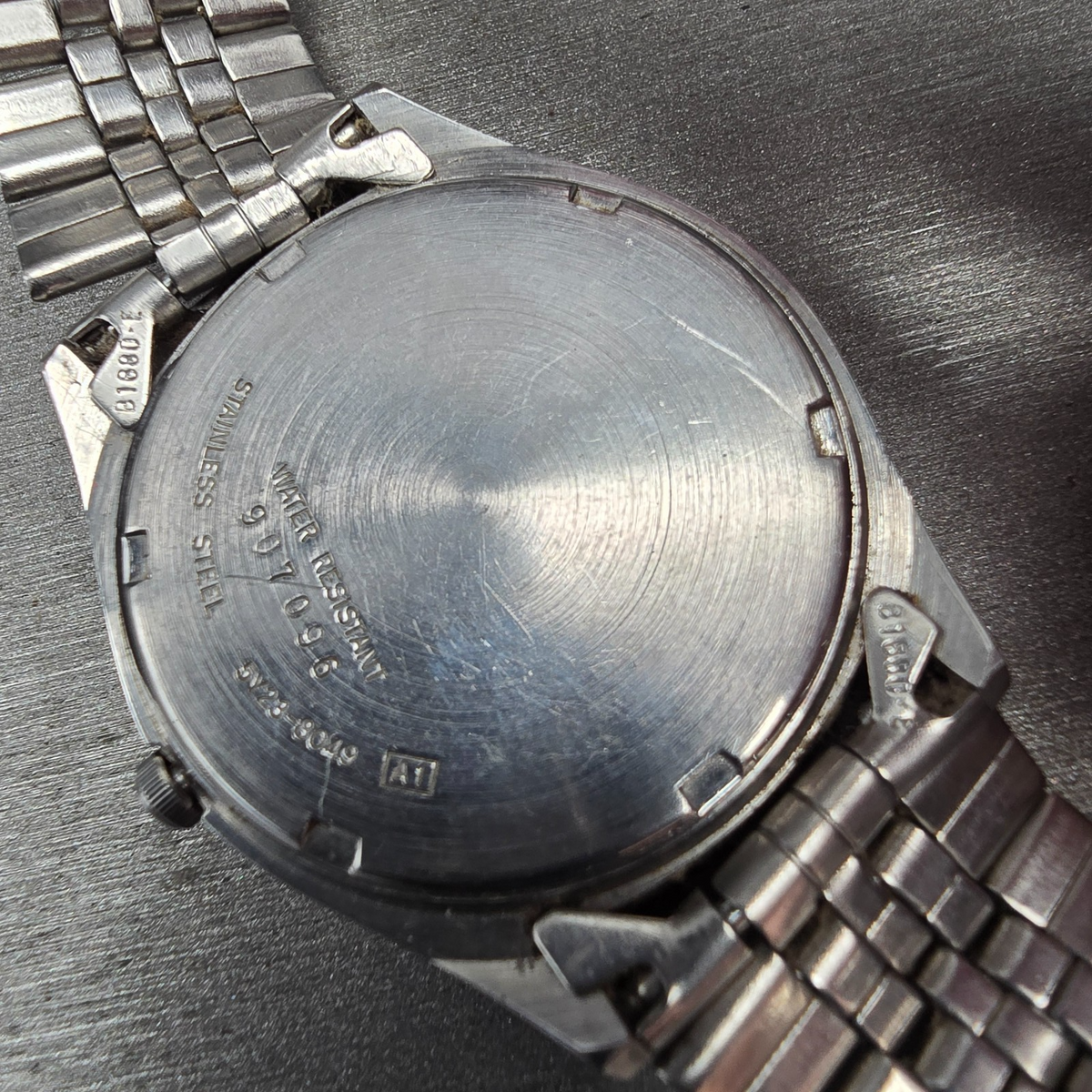 Seiko SQ Watch Men 35mm Silver Dial Silver Daydate Round 5Y23-8049 New Batt10