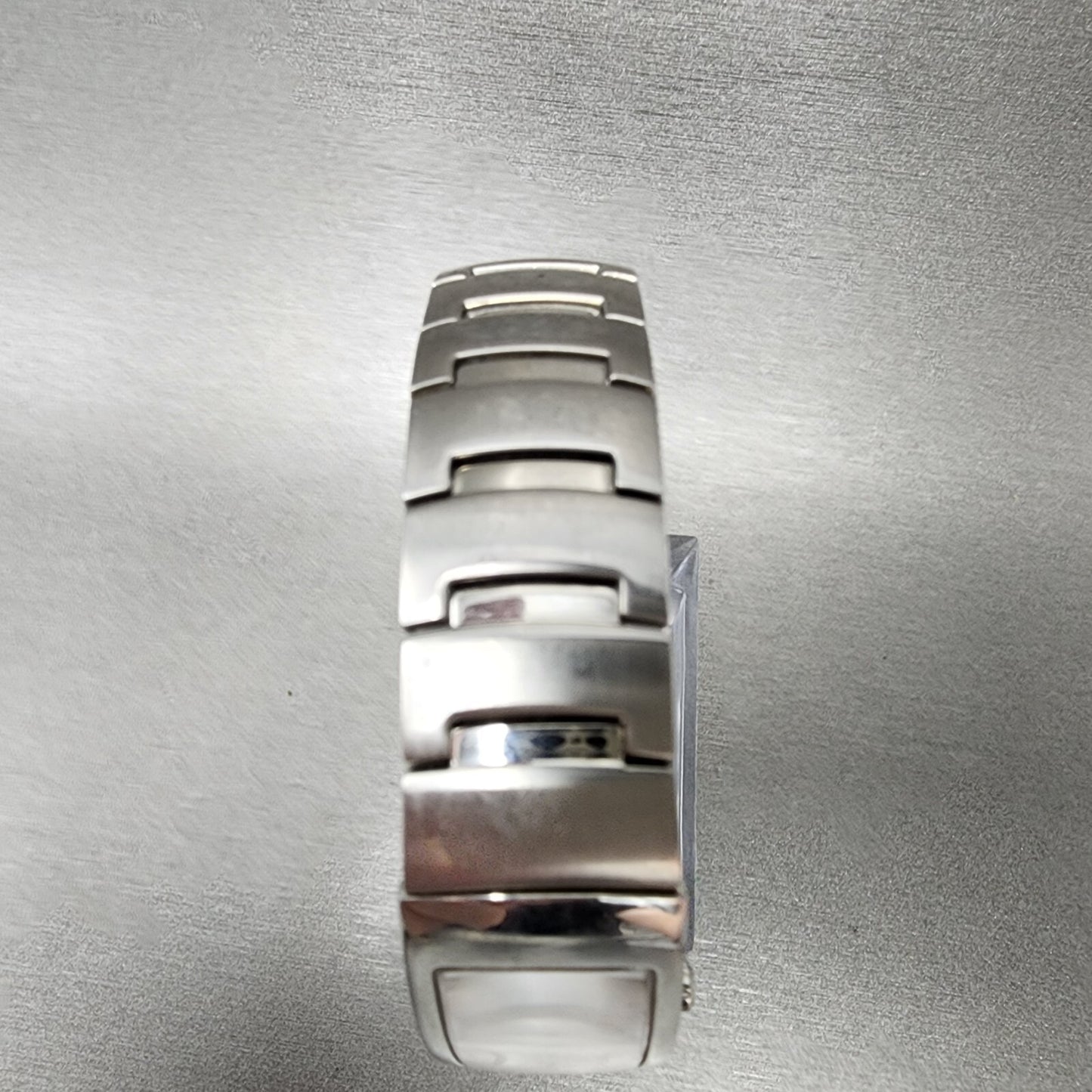 Seiko Premier Tank Watch Women 17mm White Dial Satinless Steel Rectangle New Bat