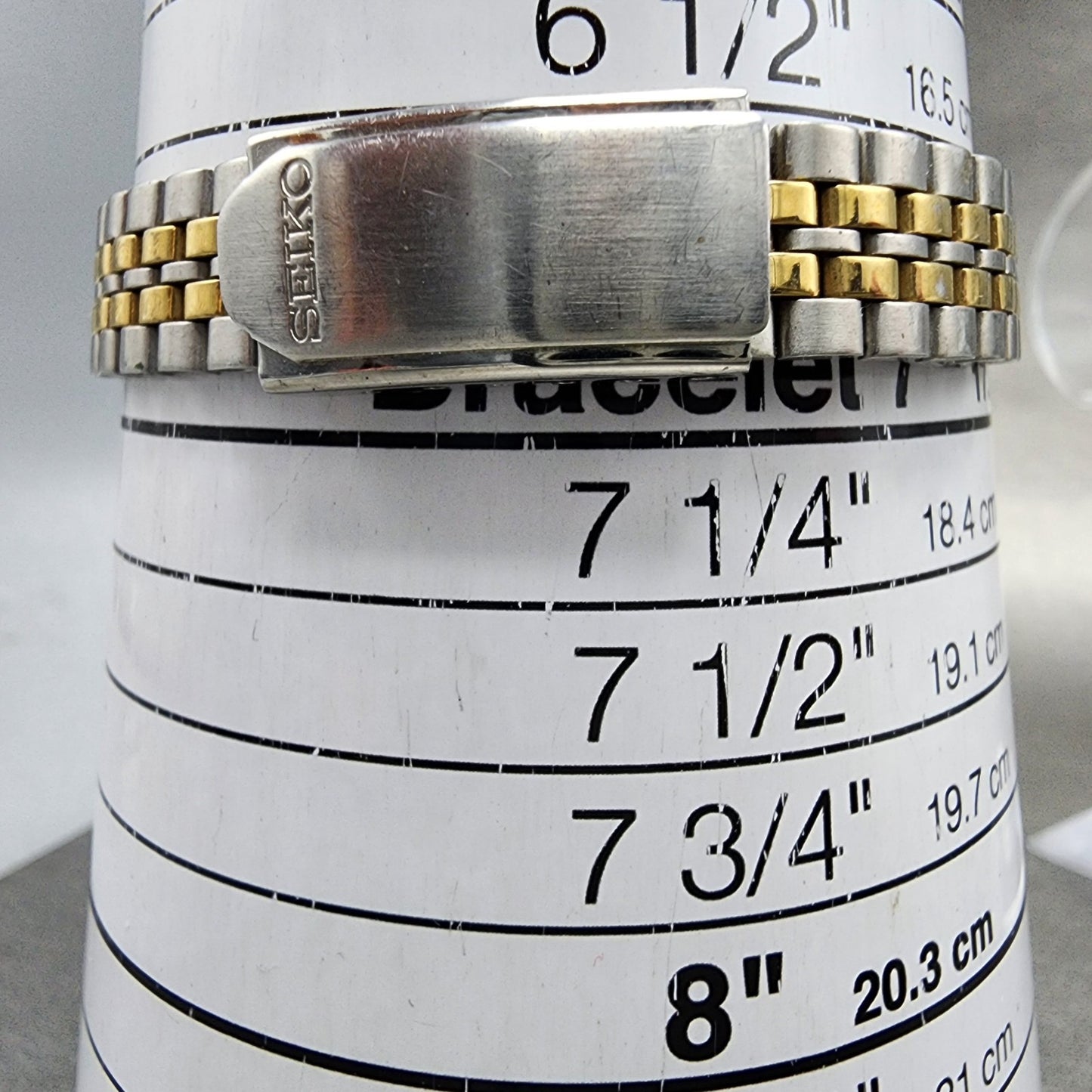 Seiko Watch Women 25mm White Dial Two Tone Daydate 7n430011 Round New Battery10