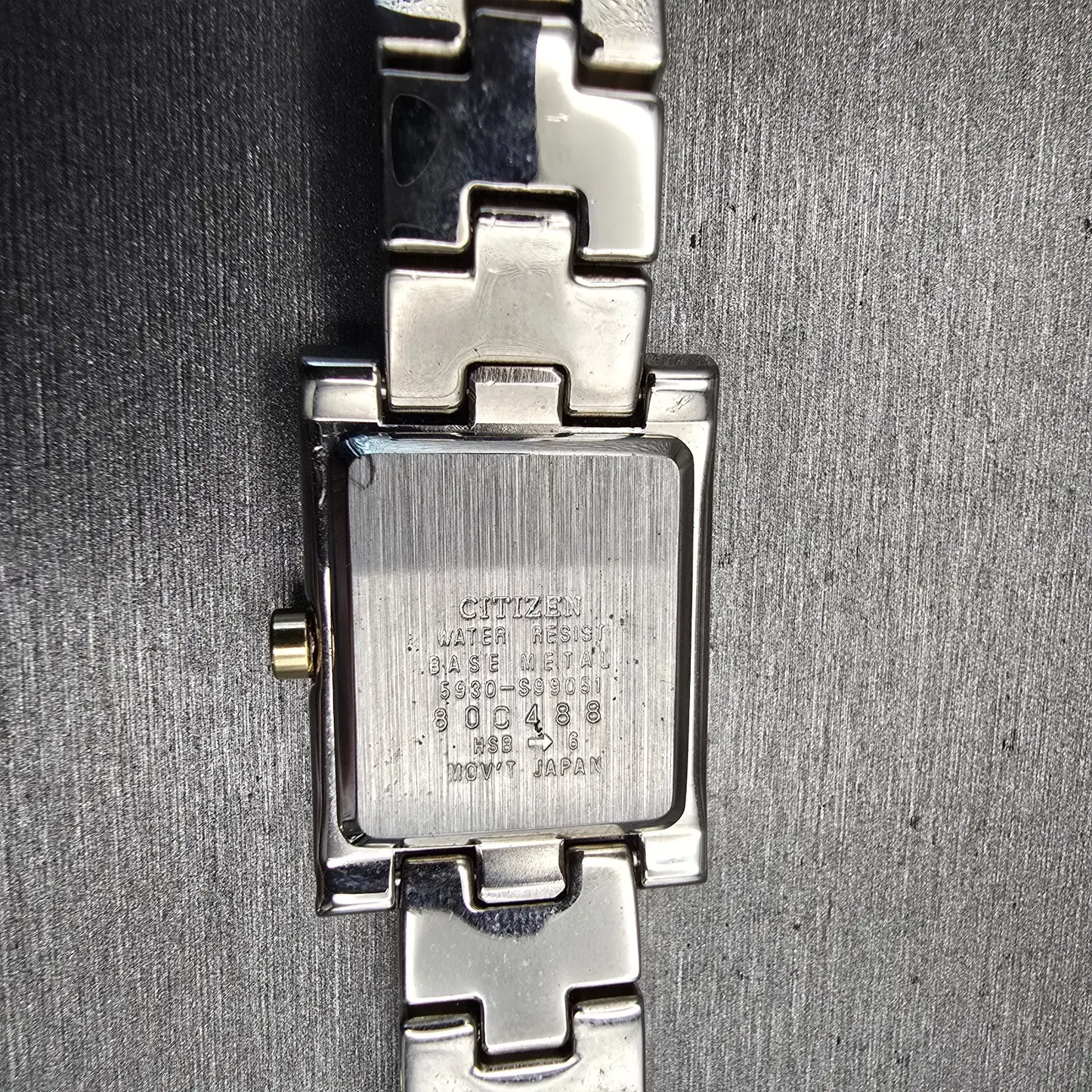 Citizen Watch Women 20mm Blue Dial Silver tone Rectangle 5930-S99051 New Battery10