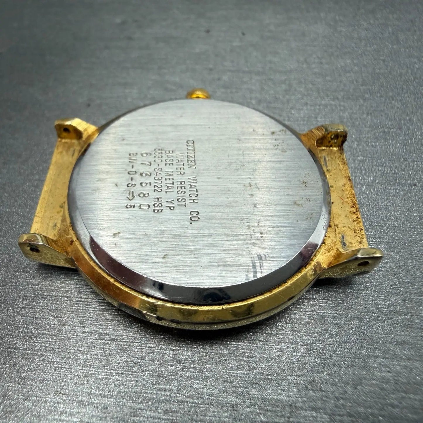 Citizen Watch Unisex 32mm Silver Dial Gold Tone Round 5530-S43722 PARTS VTG11