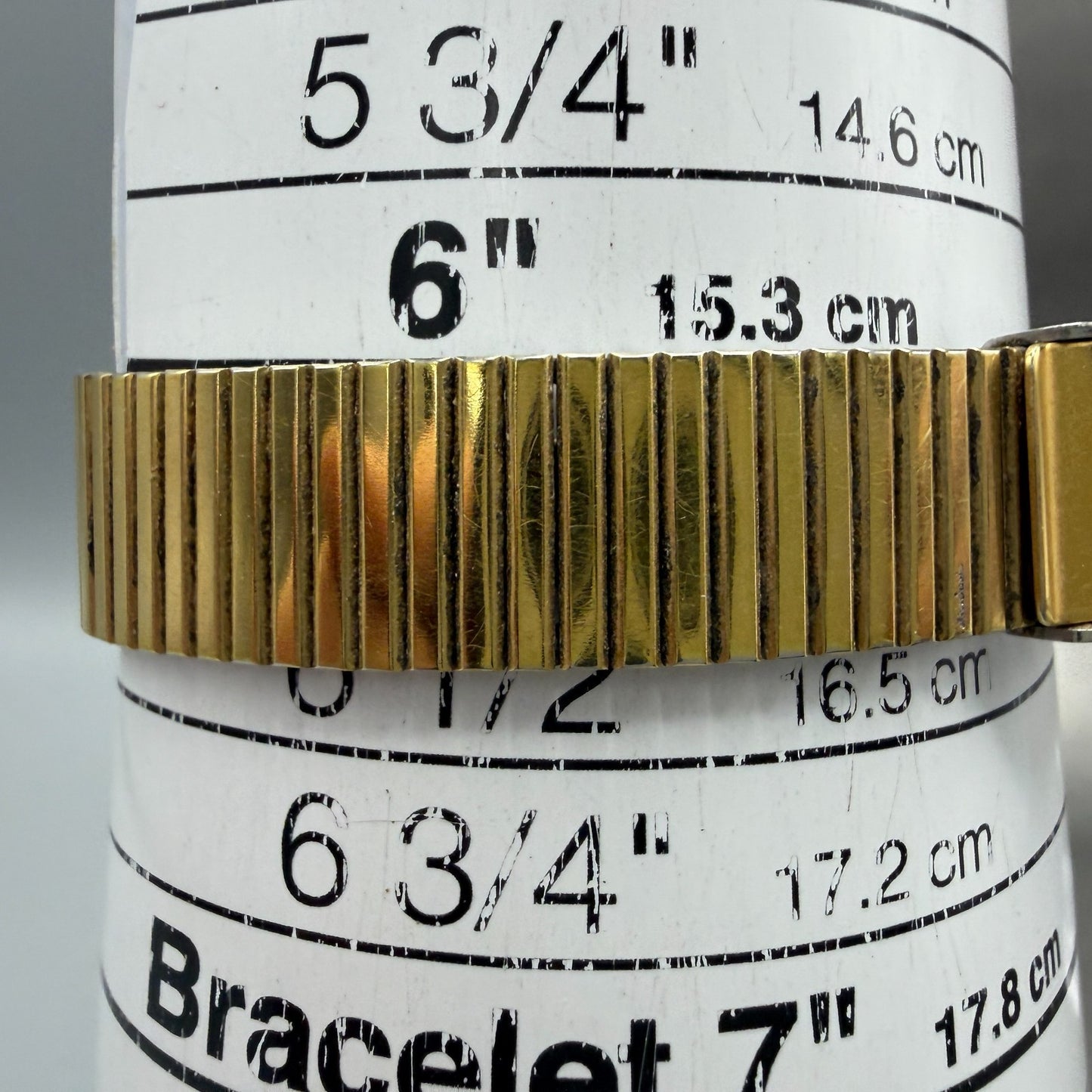 Seiko Tank Watch Women 17mm Gold Dial Gold Tone 1400-5070 Rectangle New Battery10