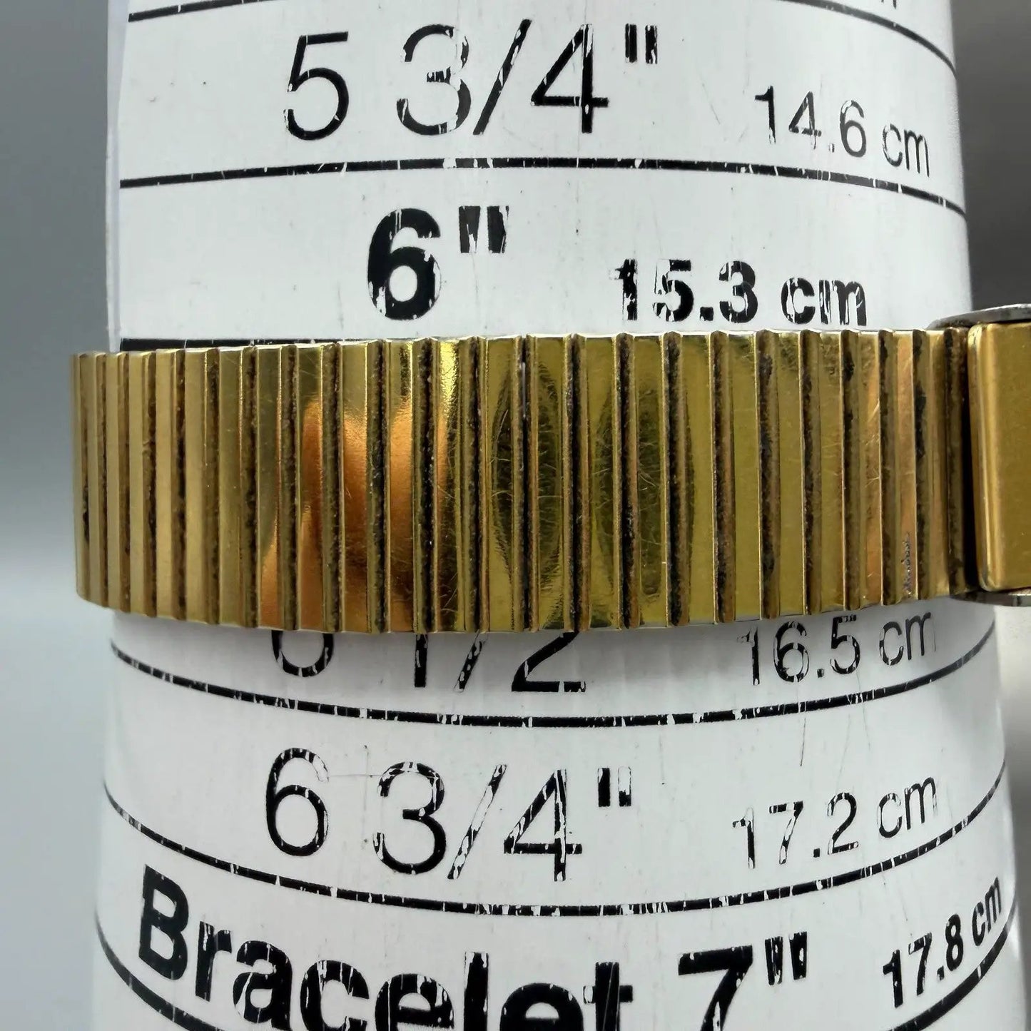 Seiko Tank Watch Women 17mm Gold Dial Gold Tone 1400-5070 Rectangle New Battery10