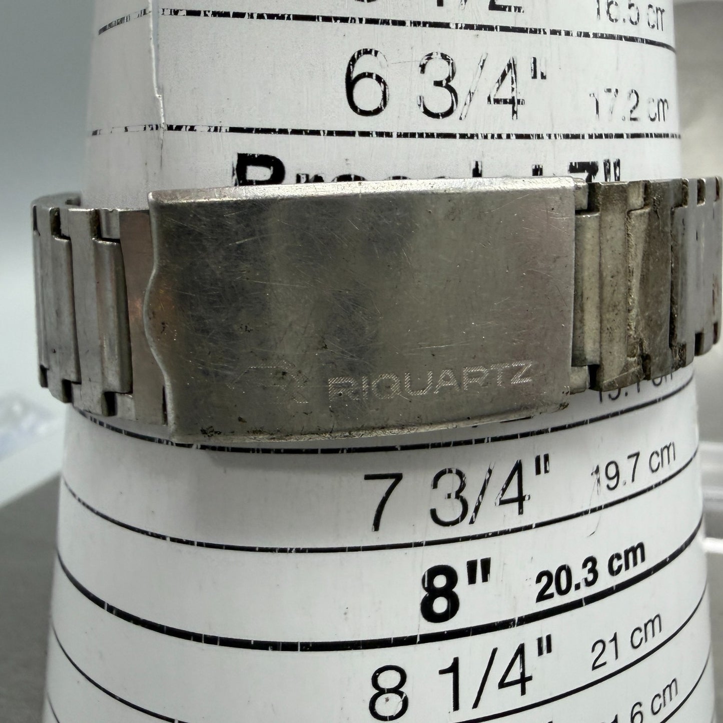 Ricoh Riquartz Watch Men 38mm Tiger Eye Dial Steel Date Round VTG PARTS11