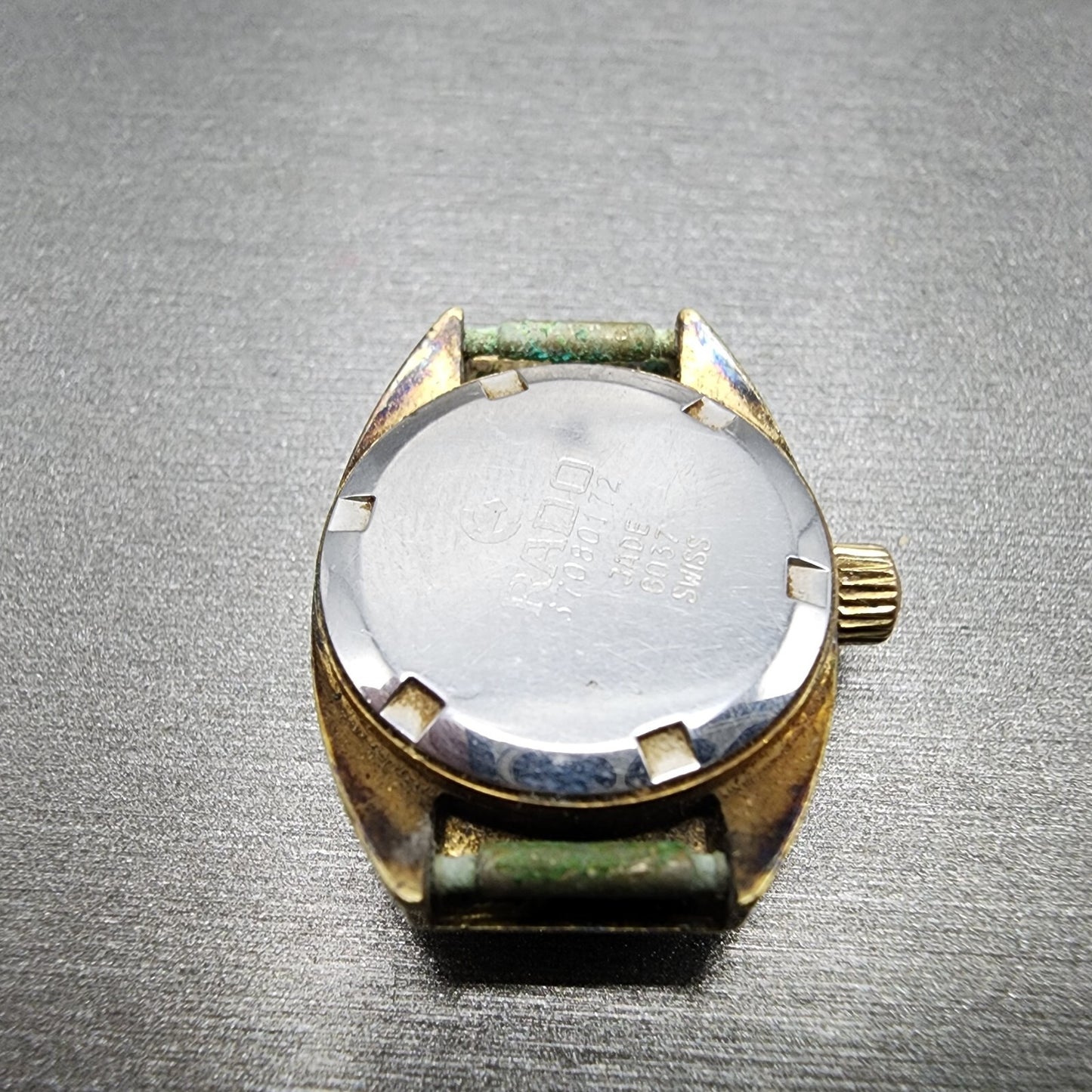 Rado jade Watch Women 19mm Champagne Dial Gold Tone Round Manual Wind Runs