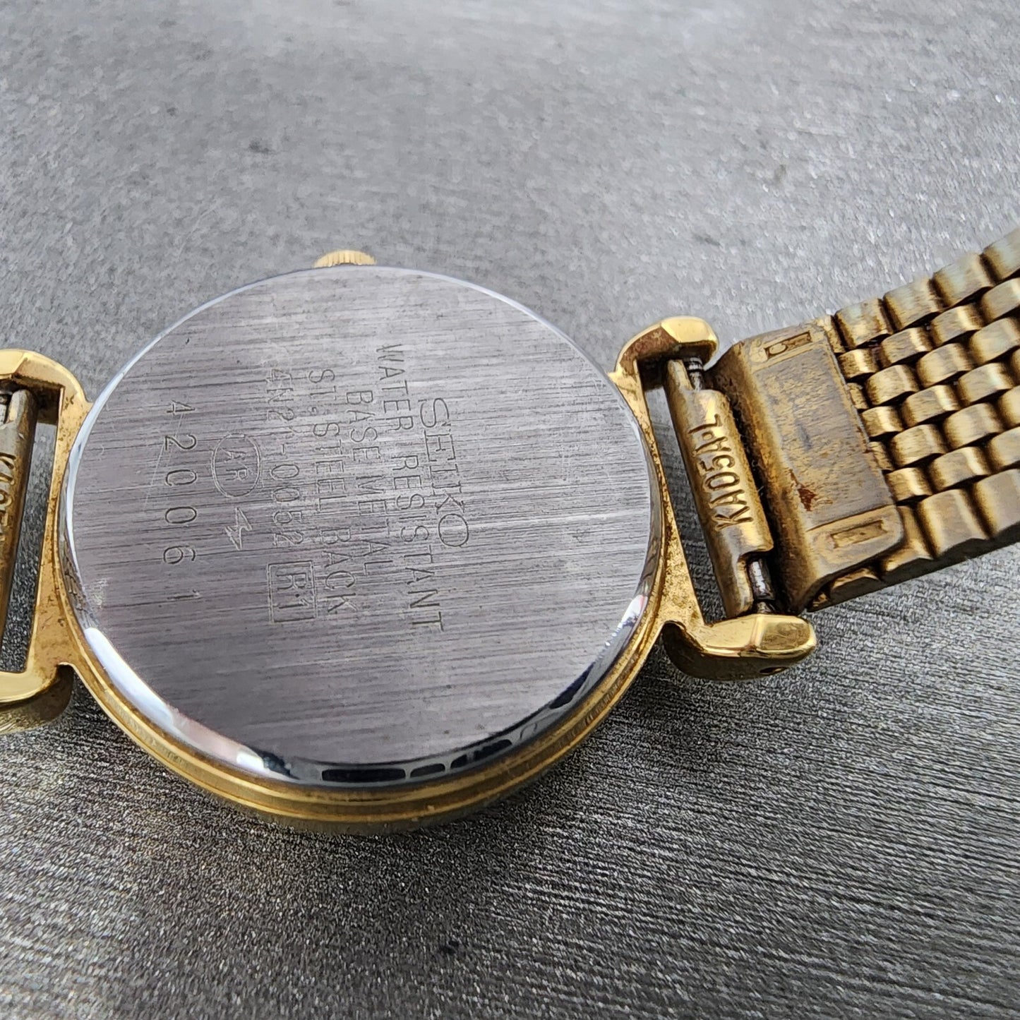 Seiko Watch Women 22mm White Dial Gold Tone Round 4n21-0052 New Battery