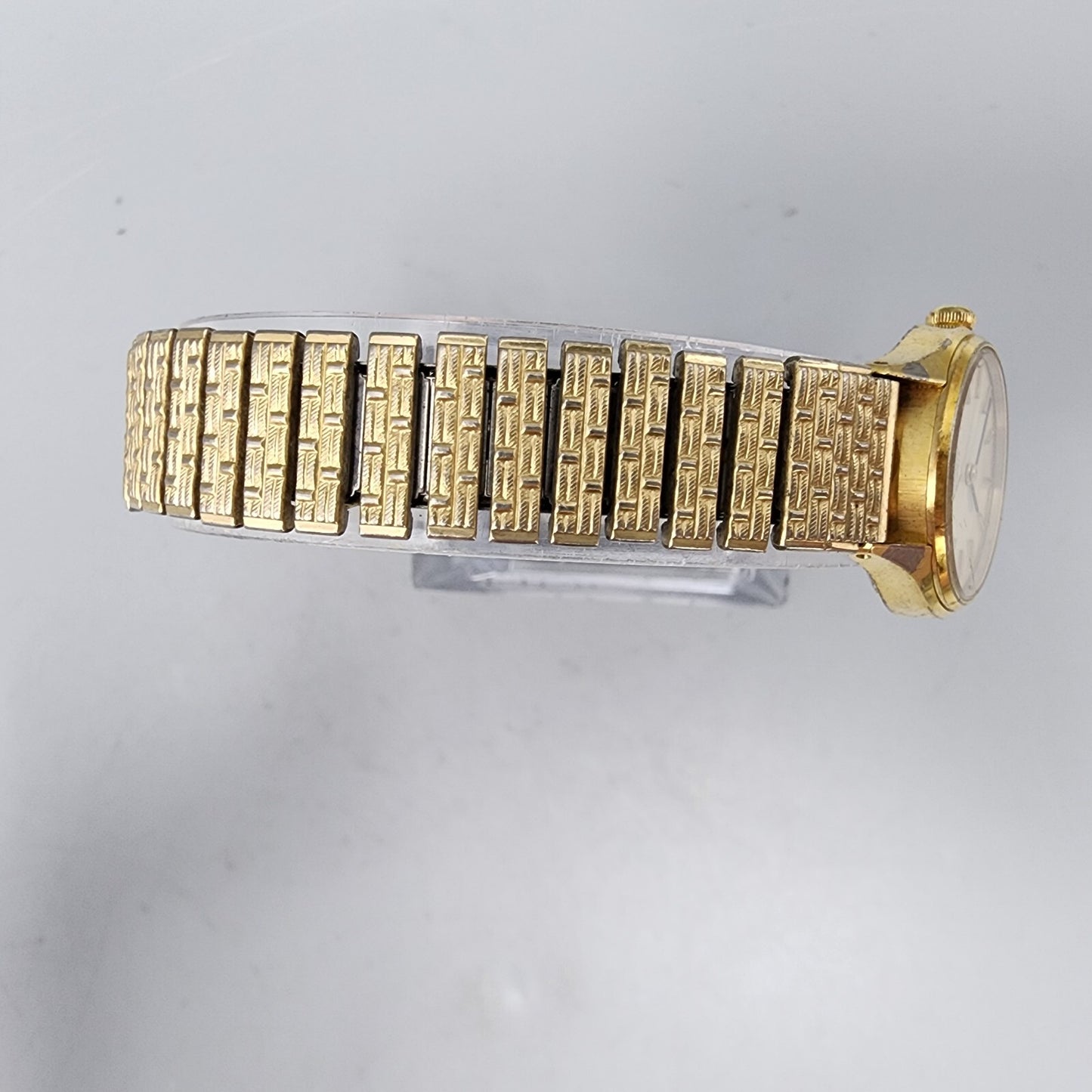 Vintage Seiko Watch Women Gold Tone Champange Dial 23mm Round 4700-0059 New Batt