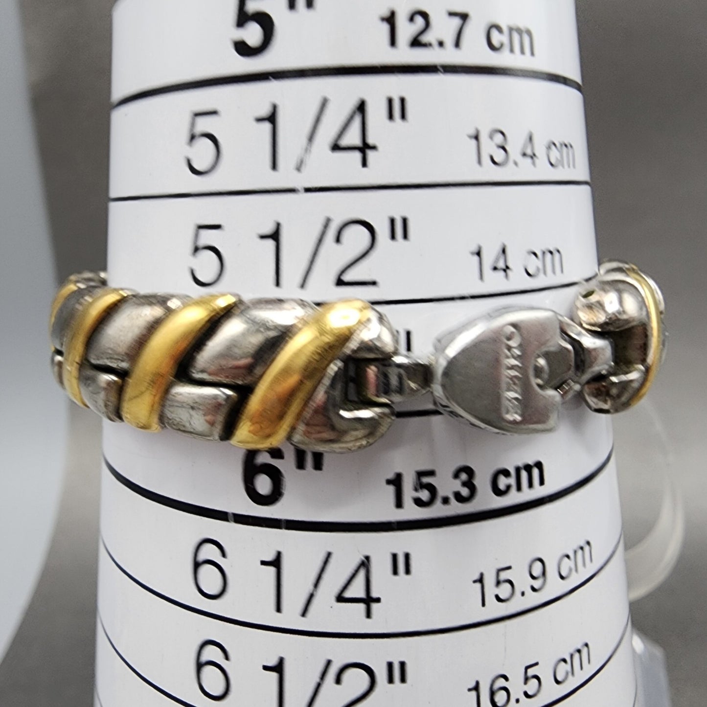 Seiko Watch Women 14mm Silver Dial Two Tone Rectangle 2E20-7259 New Battery