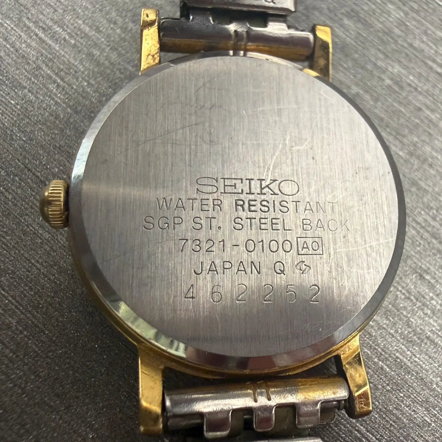 Seiko Watch Women 22mm White Dial Gold Tone Round 7321-0100 New Battery10