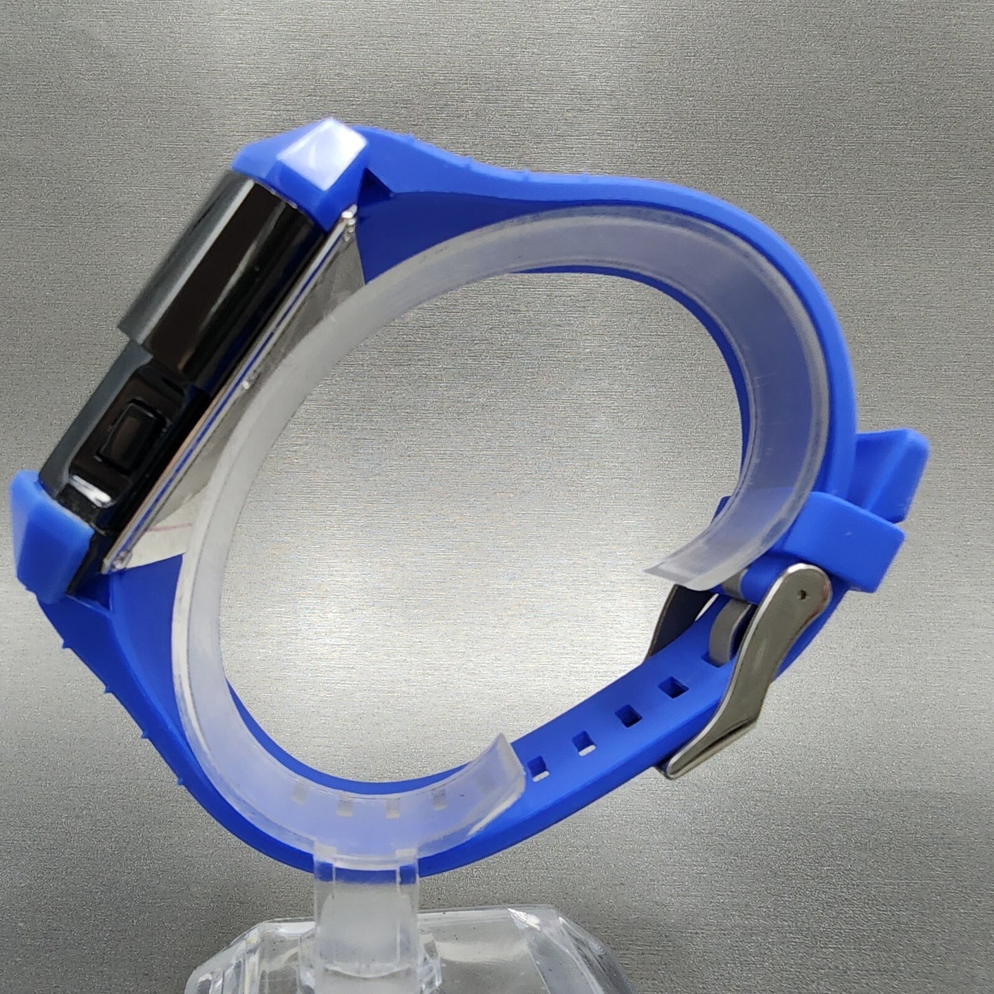 Diesel Digital Watch Men 48mm Digital Blue Tone Black Dial Rectangle New Battery