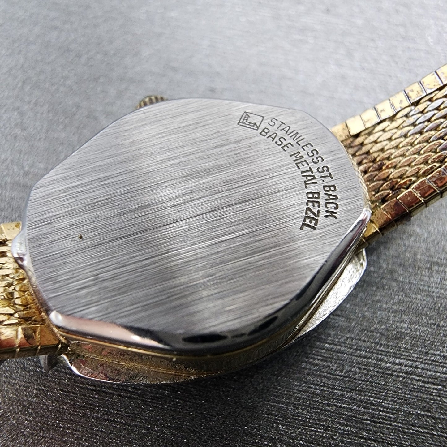Lucien Piccard Dufonte Watch Women 16mm Champagne Dial Gold Tone Sapphire Bezel