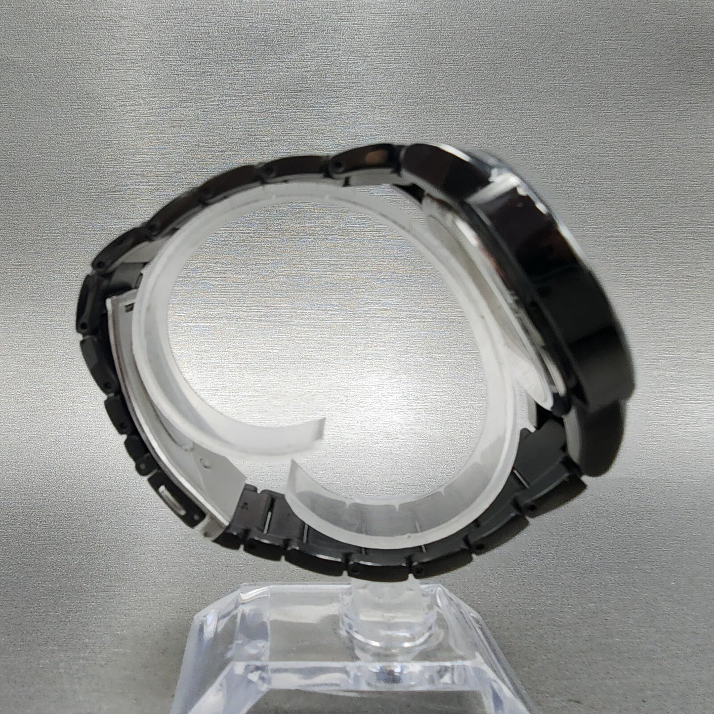 Citizen Eco-Drive Axiom Chronograph Watch Men 43mm Black Dial Black Tone Runs