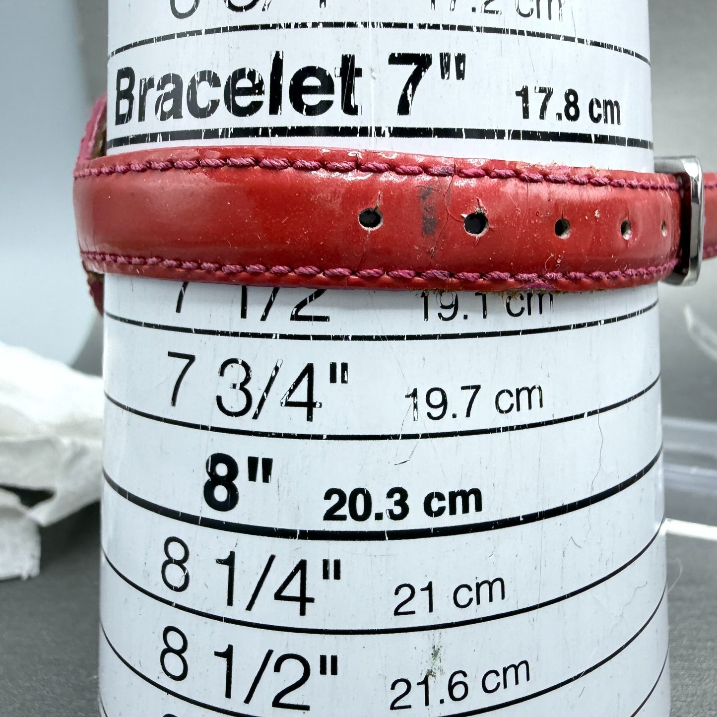 Coach Watch Women 32mm Silver Dial Silver Tone Oval Red Leather Band New Battery10