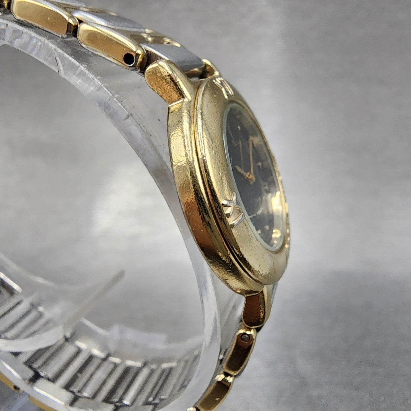 Yves Saint Laurent Watch Women 24mm Black Dial Two Tone Round 2200-229789 PARTS