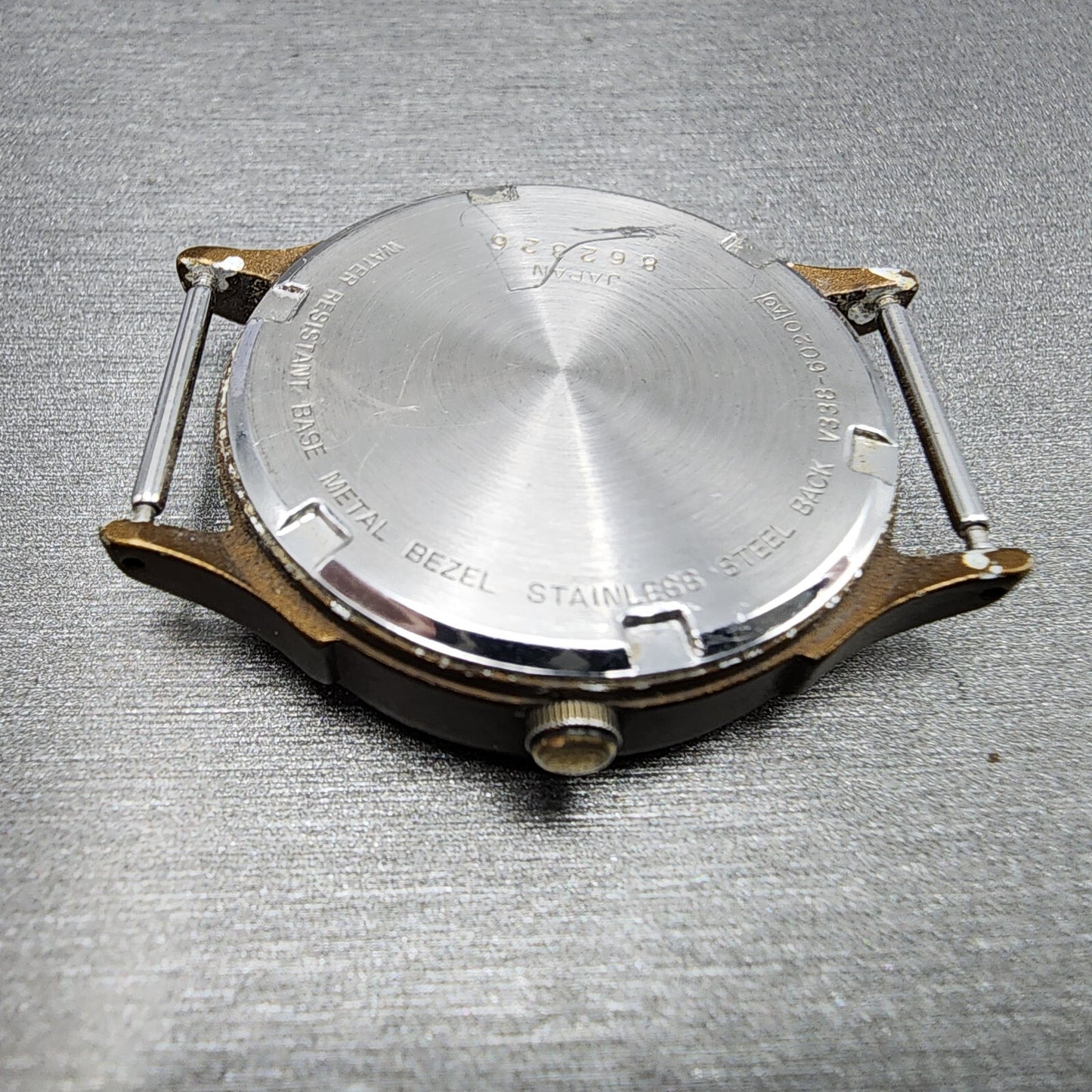 Seiko ALBA Moonphase Watch Men 31mm Champange Dial Bronze Tone Round New Battery