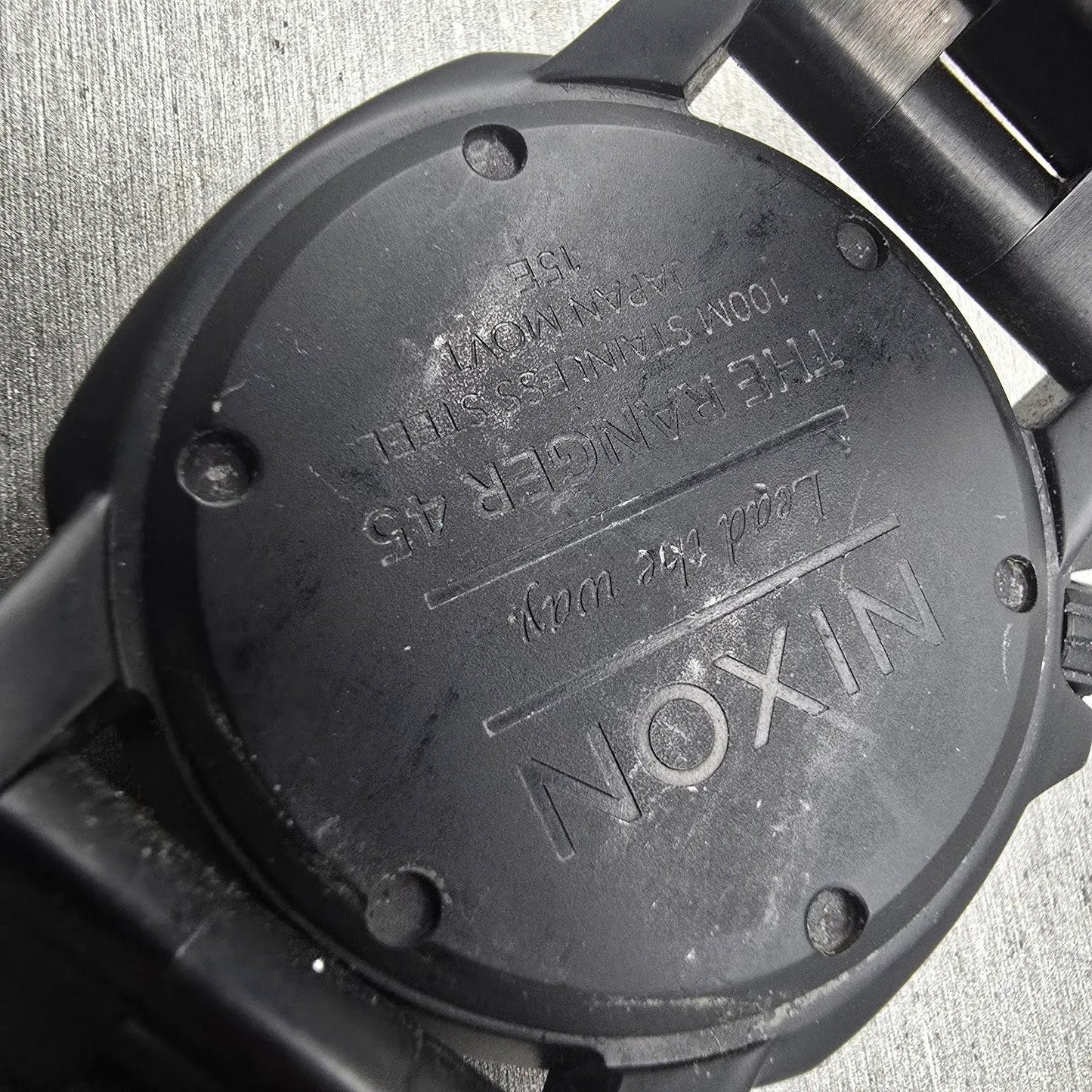 Nixon The Ranger Watch Men 45mm Black Dial Black Tone Round New Battery10