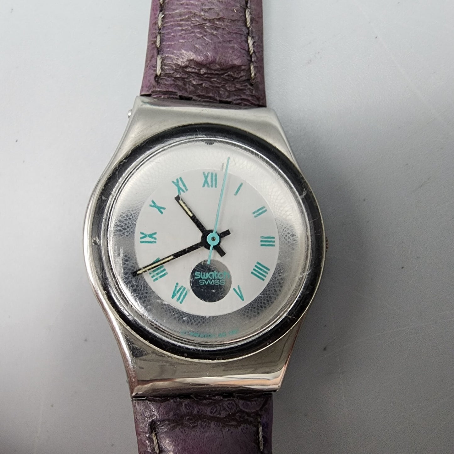 Vintage Swatch Malpensa Watch Women Silver Tone White Dial LX109 New Battery