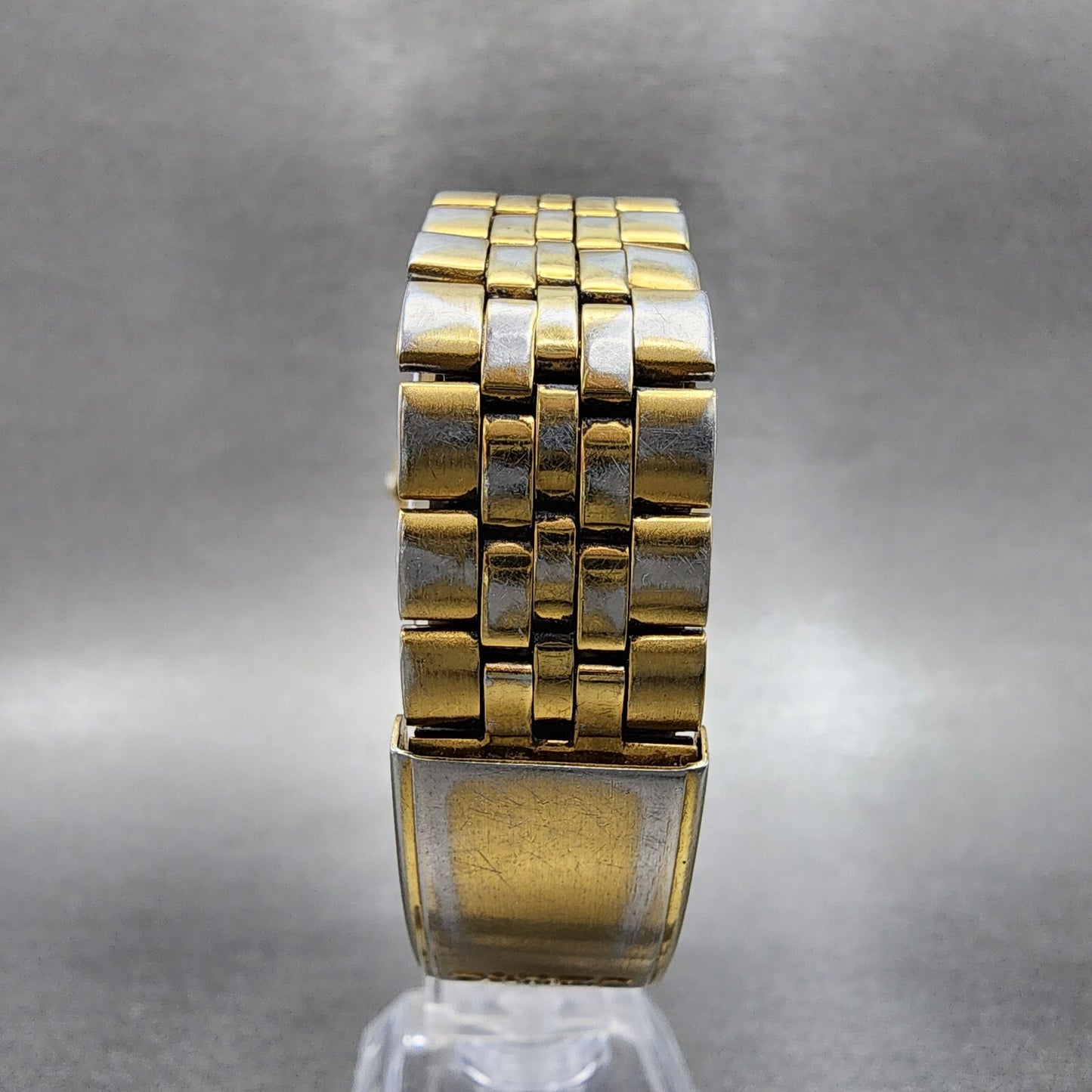 Seiko Watch Men 35mm Black Dial Gold Tone Daydate 7n43-8a39 New Battery READ