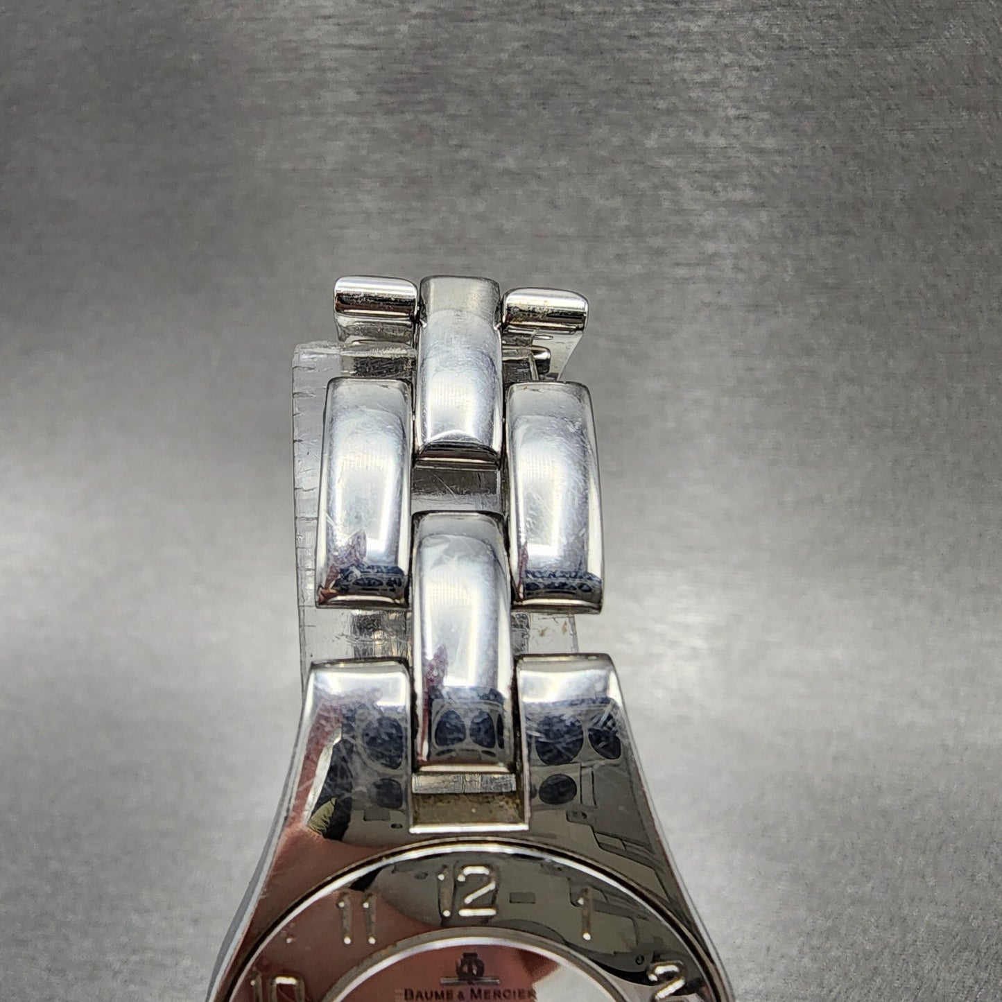 Baume Mercier Linea Watch Women 27mm Silver Dial Steel Round MVO45182 New Batt