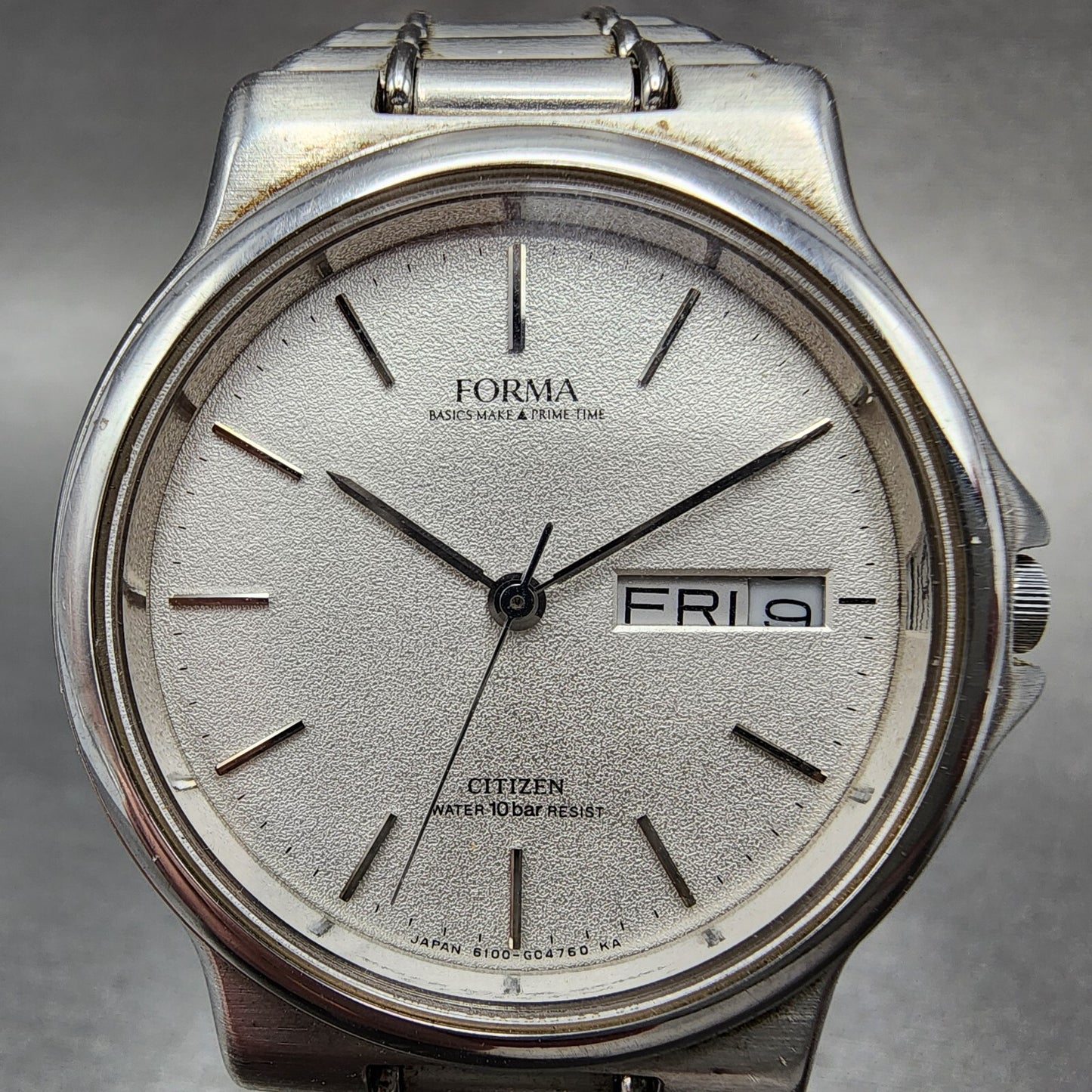 Citizen Forma Watch Men 34mm White Dial Steel Daydate Round 6100-G01054 PARTS