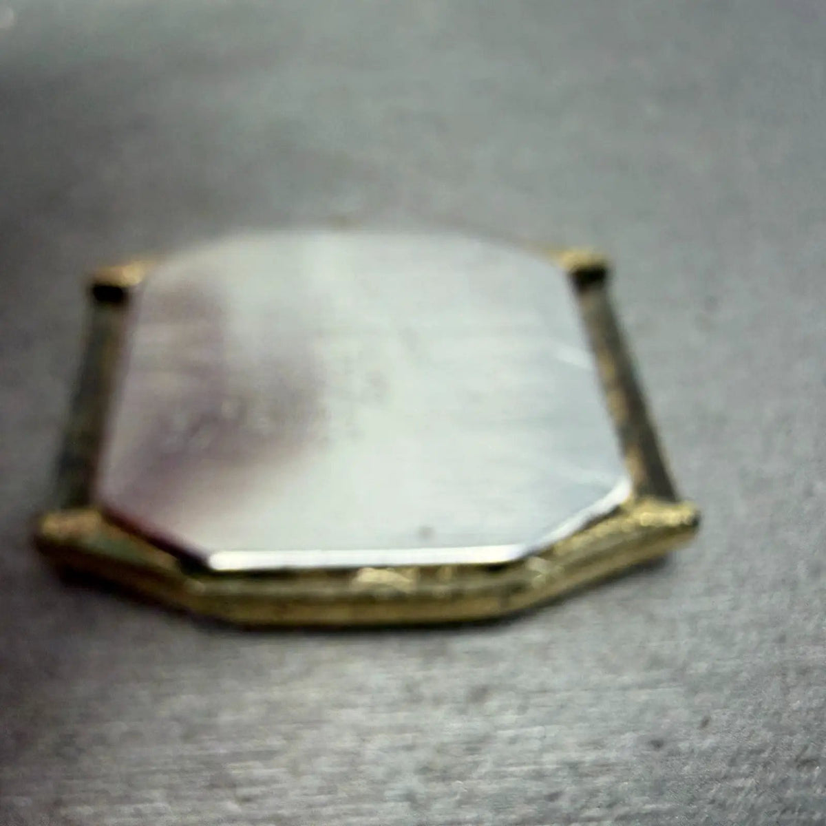 Seiko Tank Watch Men 28mm Champagne Dial Gold Tone Rectangle 7430-5089 PARTS11