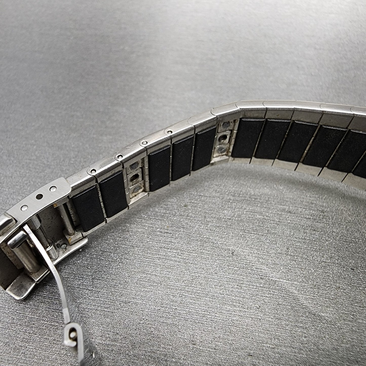 Rado Diastar Watch Men 23mm Gray Dial Black Tone Rectangle 153.0522.3 New Batt