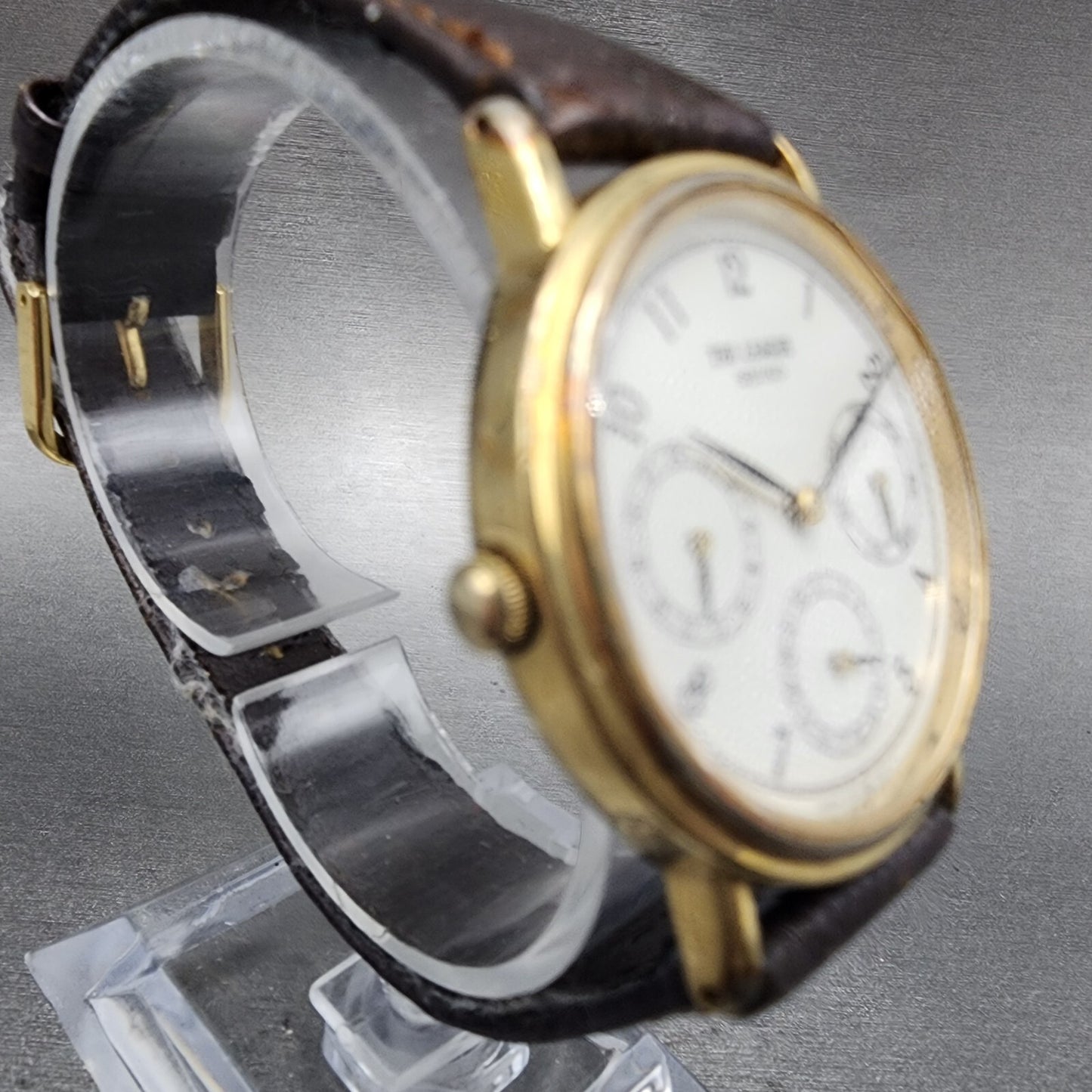 Seiko The League Watch Men 32mm White Dial Gold Tone Daydate Round New Battery