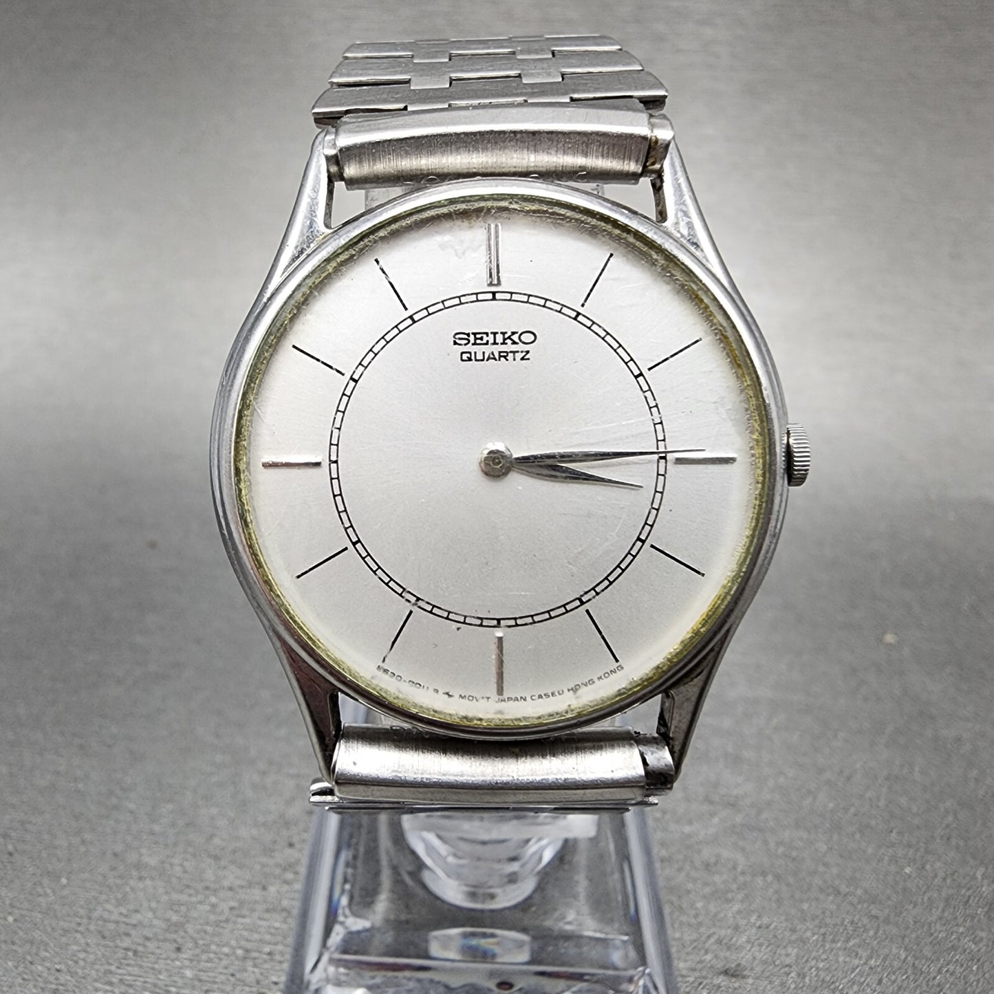 Seiko Watch Men 32mm Silver Dial Silver Tone Round 8620-0019 PARTS